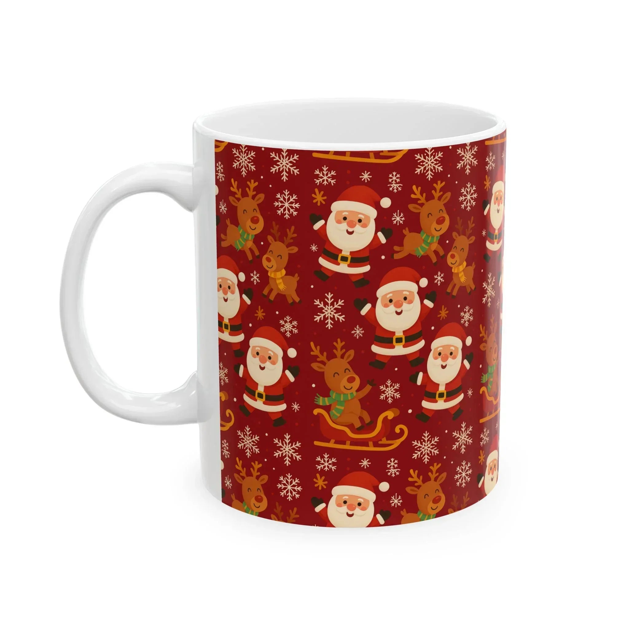 Santa Sleigh Ride Mug - Ceramic Mug, (11oz, 15oz) - KARARMDESIGN