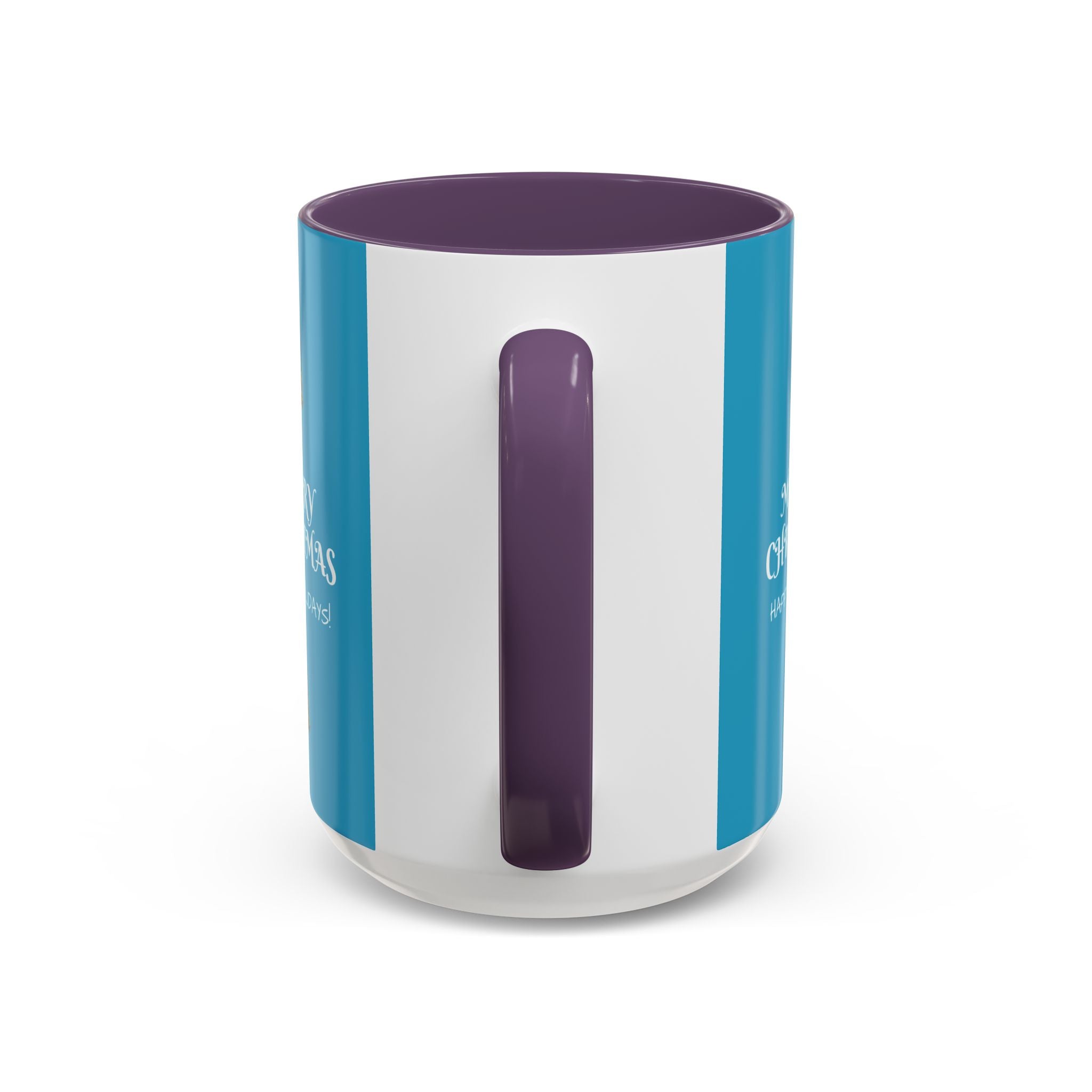 Merry Christmas and Happy Holidays Mug - Accent Coffee Mug (11, 15oz)