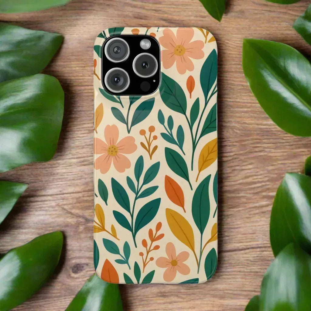 Floral Harmony Phone Case for iPhone 11-16 - KARARMDESIGN