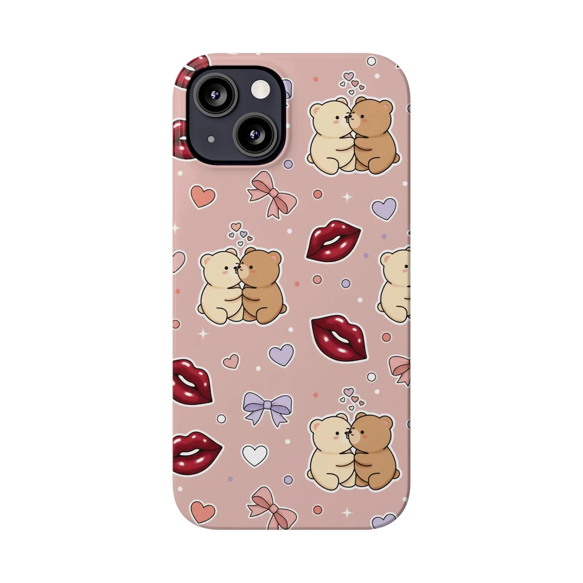 Bear Hug Bliss Phone Case for iPhone 11-17 - KARARMDESIGN