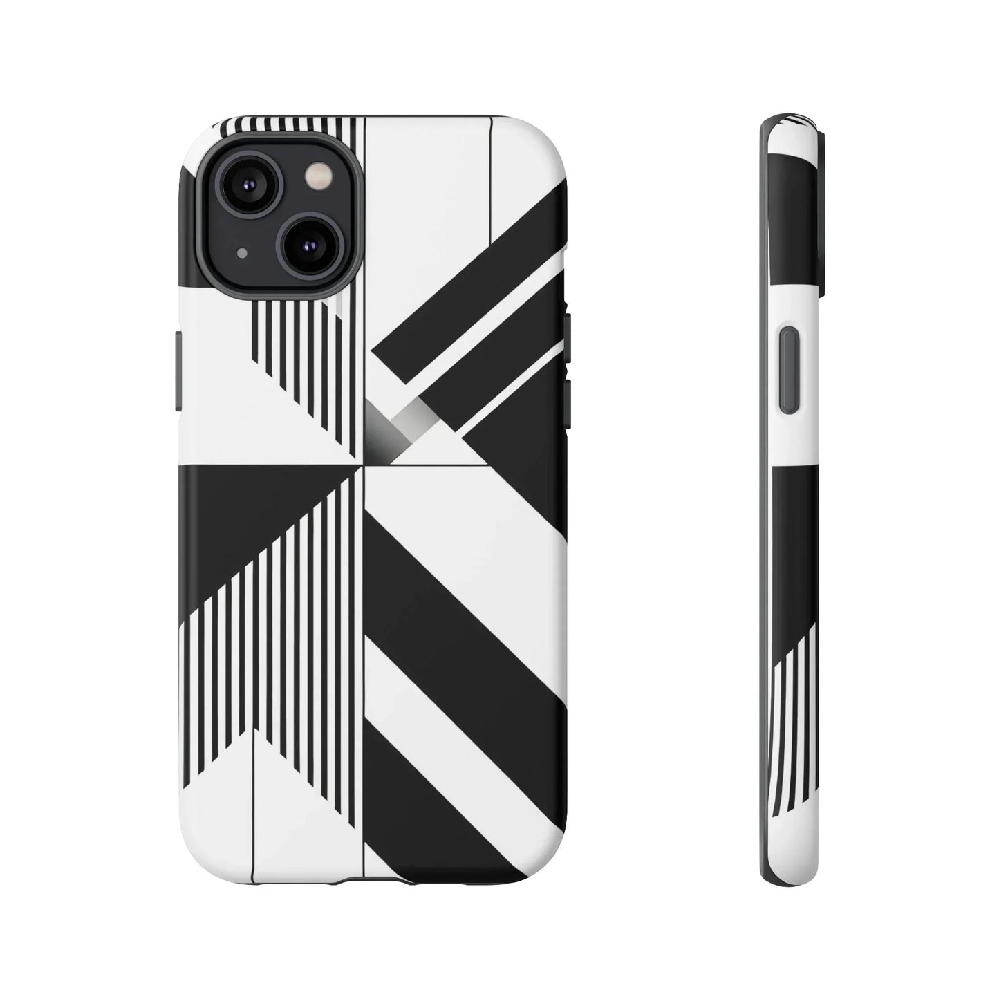 Monochrome Tough Phone Case for iPhone 11-16 and Samsung Galaxy S10–S25 Models - KarArmDesign