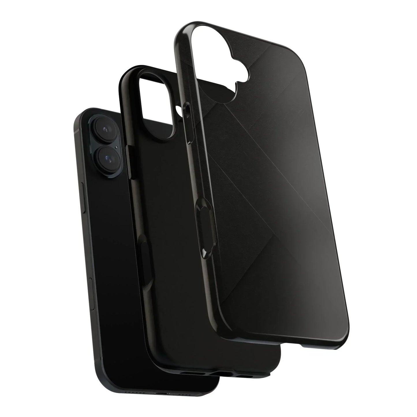 Matte Black Diagonal Line Phone Case for iPhone 8-16 and Galaxy S10-S25 Models - KarArmDesign