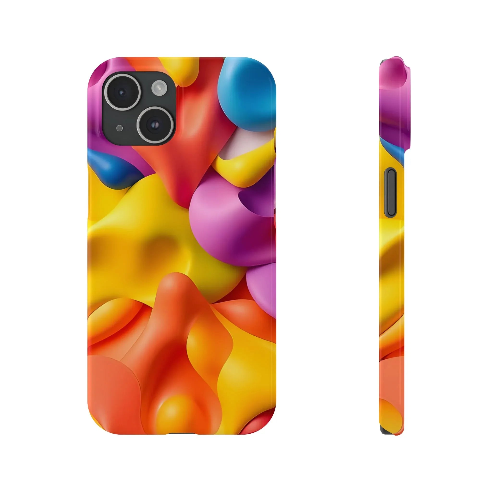 Vibrant Abstract Color Phone Case for iPhone 11-16 - KARARMDESIGN