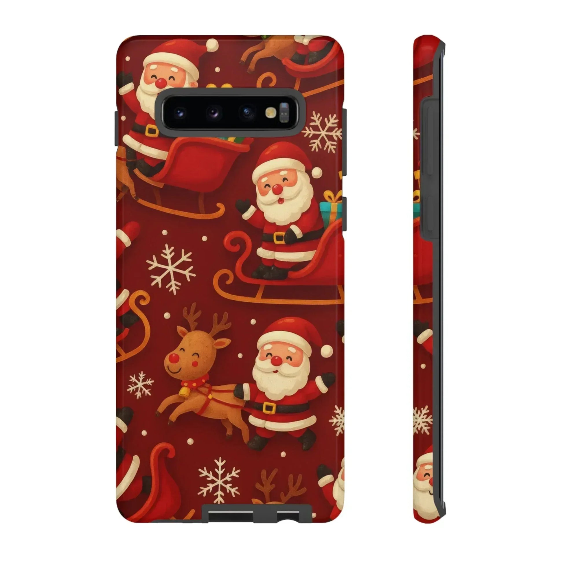 Santa Sleigh Ride Phone Case for iPhone 11-17 and Galaxy S10-S25 - KARARMDESIGN