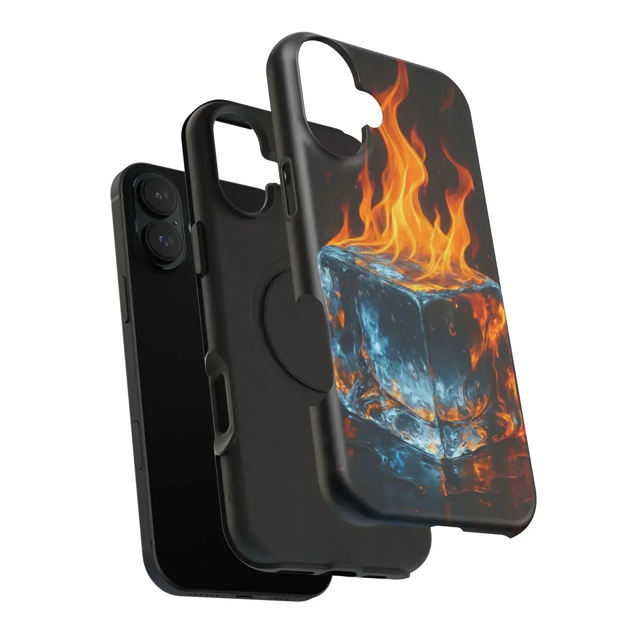 Flame Ice Phone Case for iPhone 12-16 and Galaxy S21-S22 - KARARMDESIGN