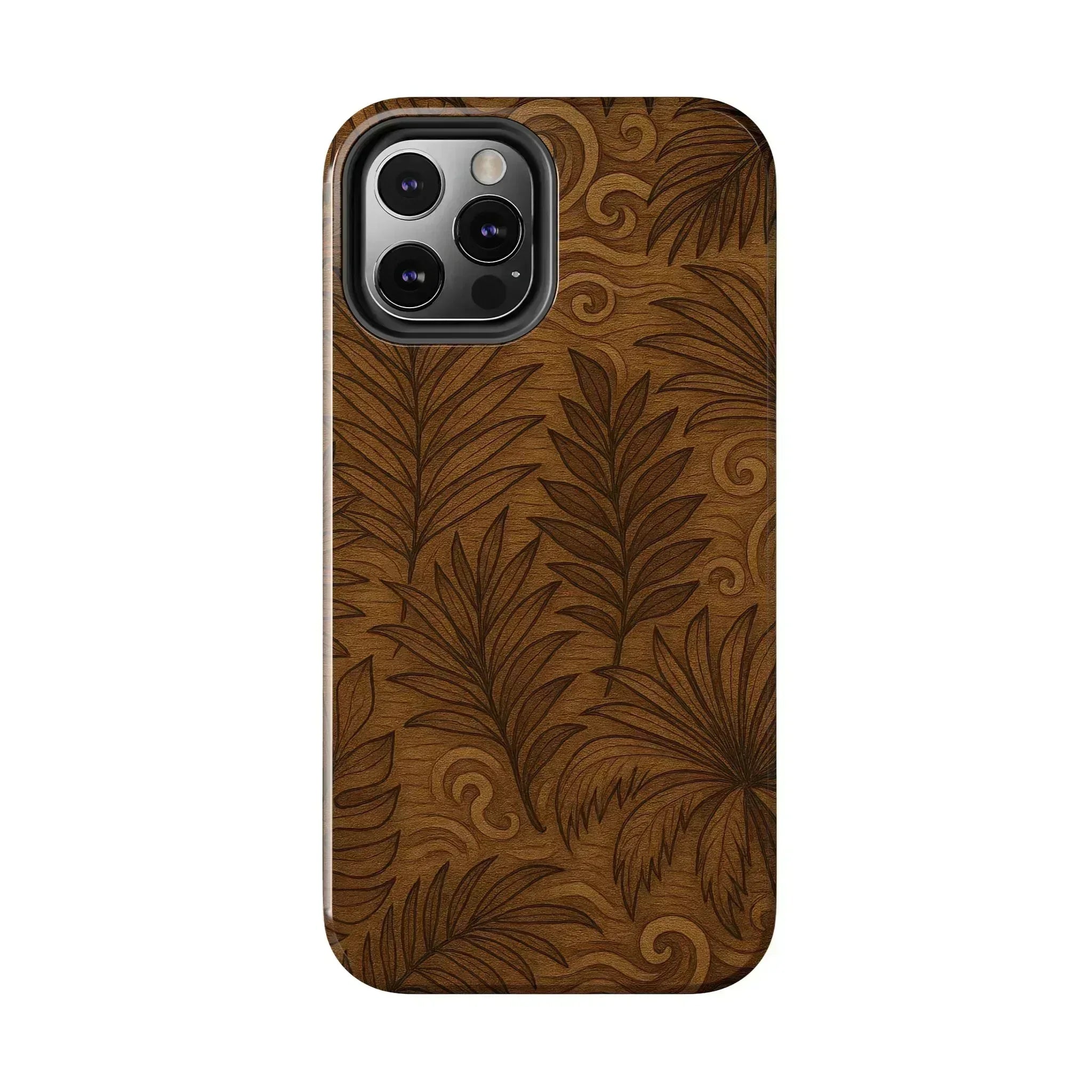 Wood Leaf Armor Phone Case for iPhone and Galaxy - KARARMDESIGN