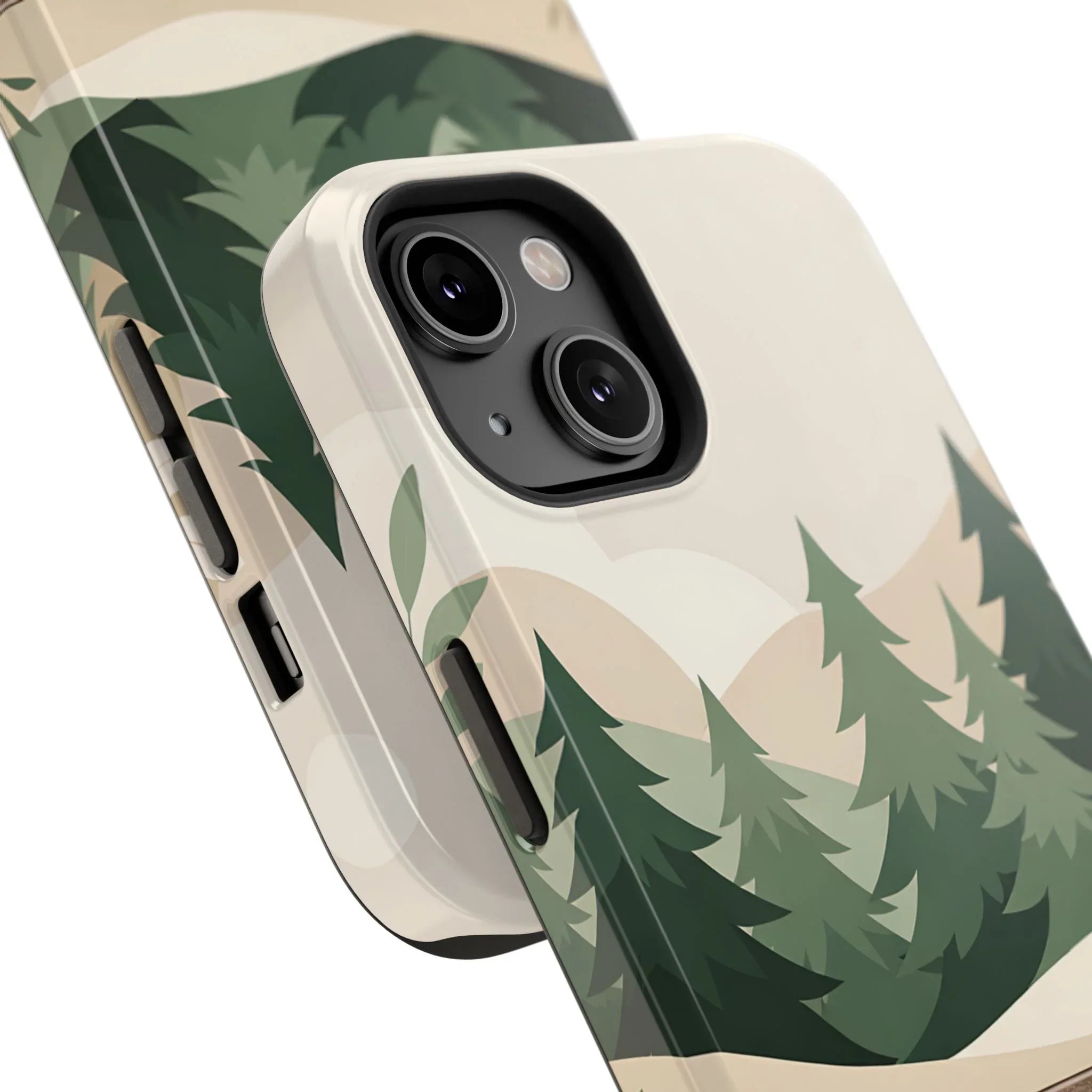 Forest Leather Phone Case for iPhone 11-17 and Galaxy S21-S25 - KARARMDESIGN