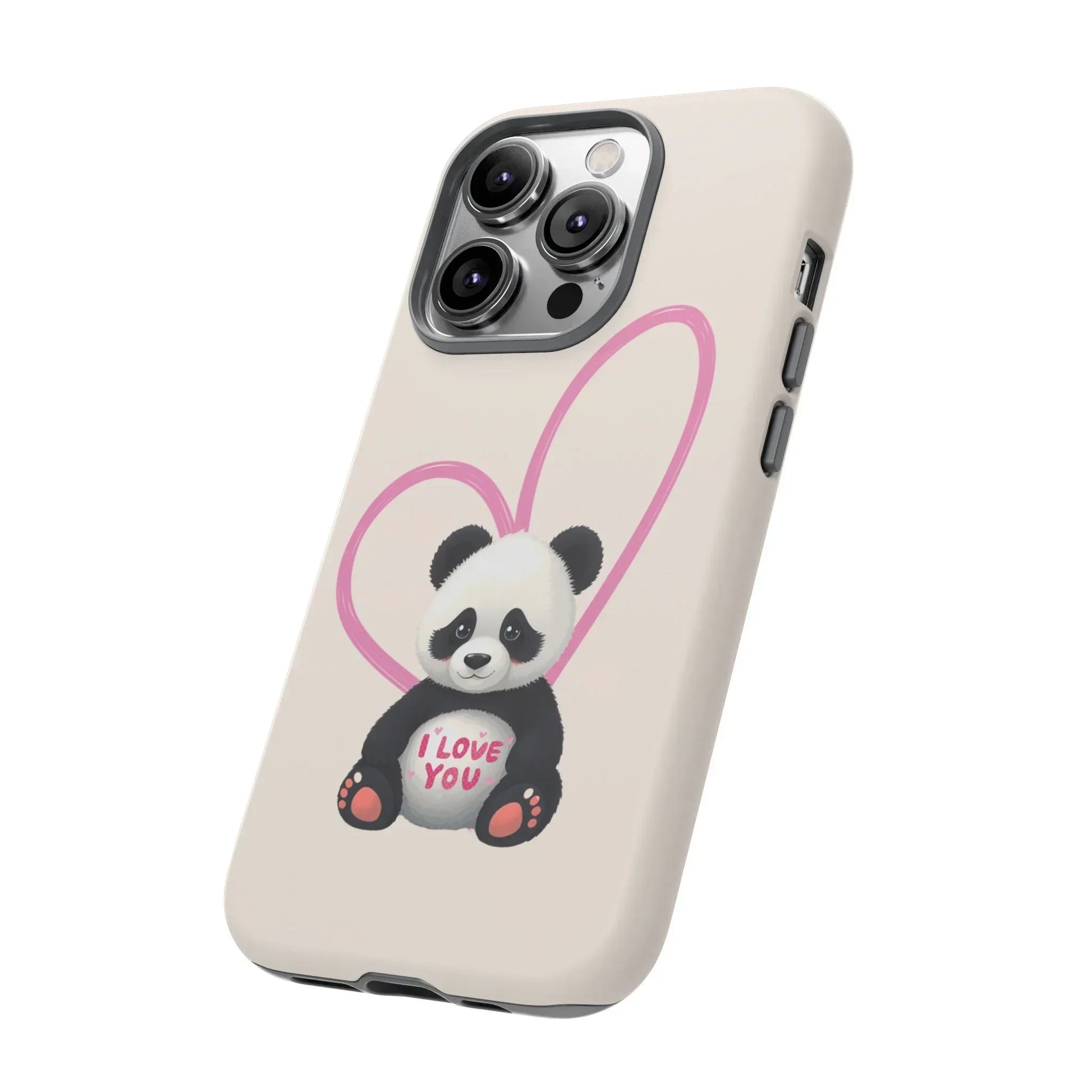 Cute Panda Heart Love Phone Case for iPhone 8-16 - KARARMDESIGN
