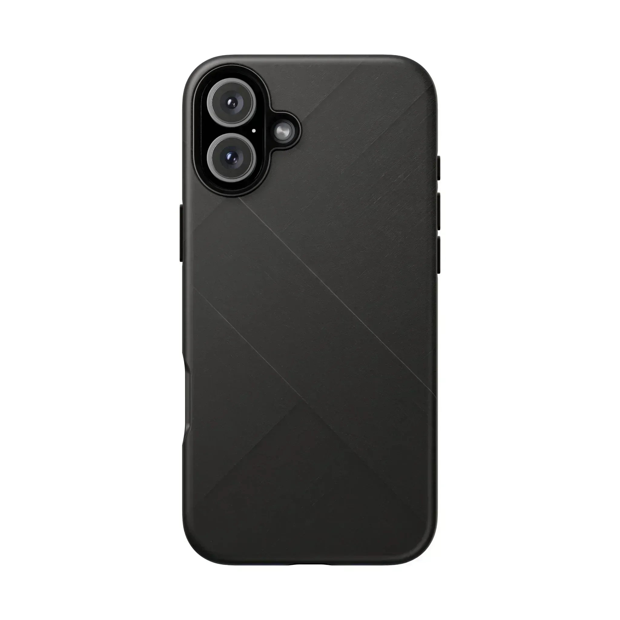 Matte Black Diagonal Line Phone Case for iPhone 8-16 and Galaxy S10-S25 - KARARMDESIGN