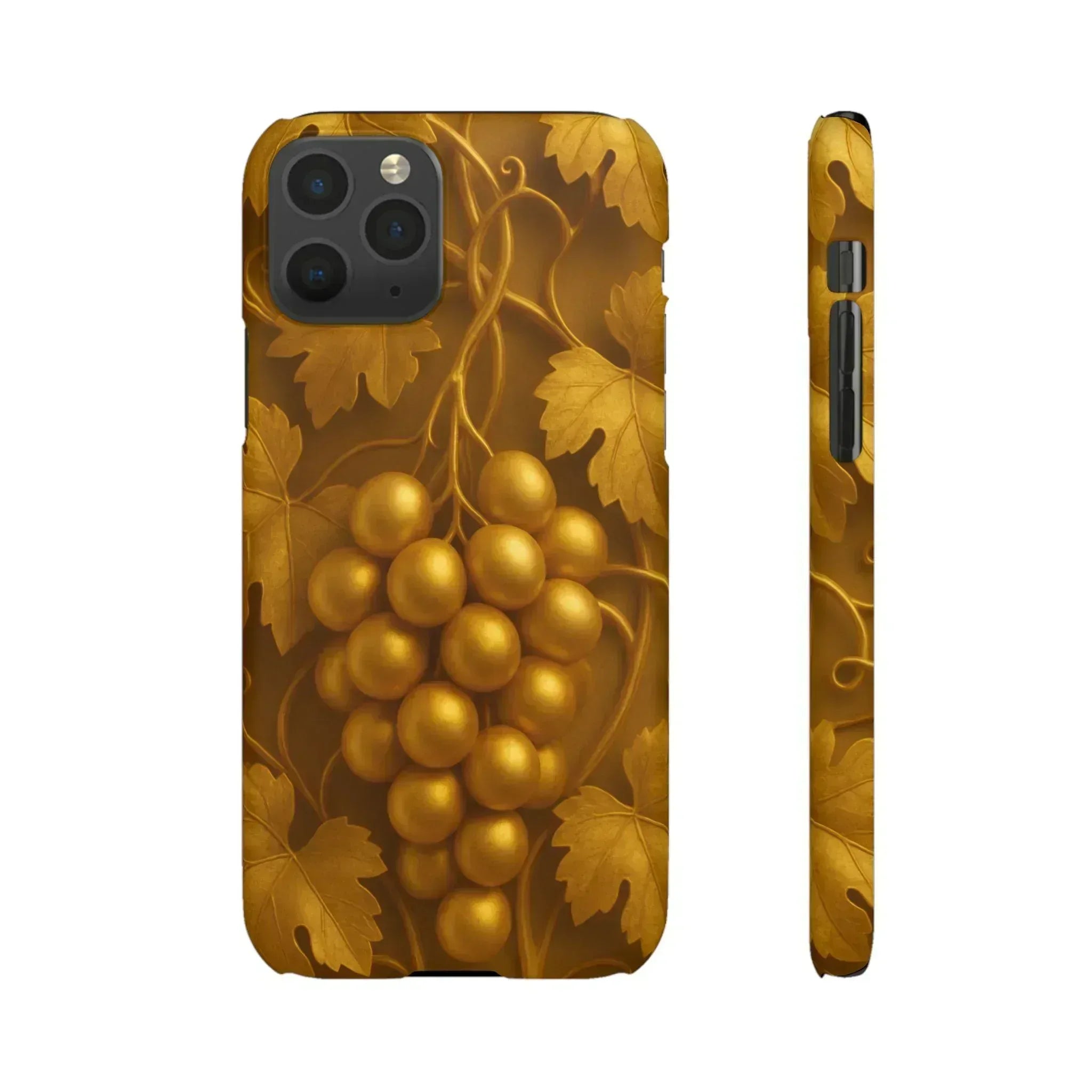 Golden Grapes Phone Case for iPhone 8–16 - KARARMDESIGN