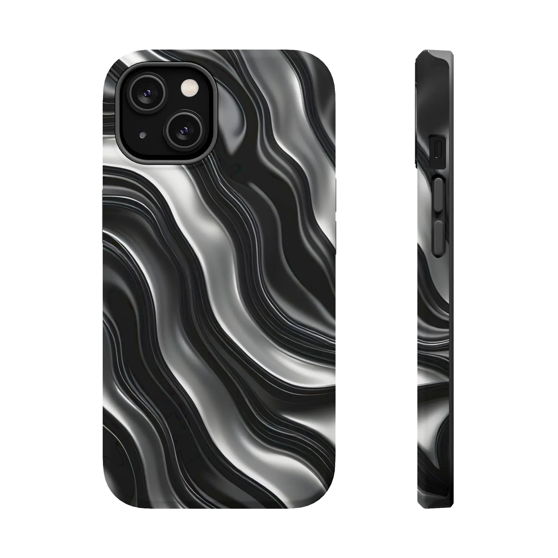 Wavy Illusion Marble Phone Case for iPhone 13-17 - KARARMDESIGN