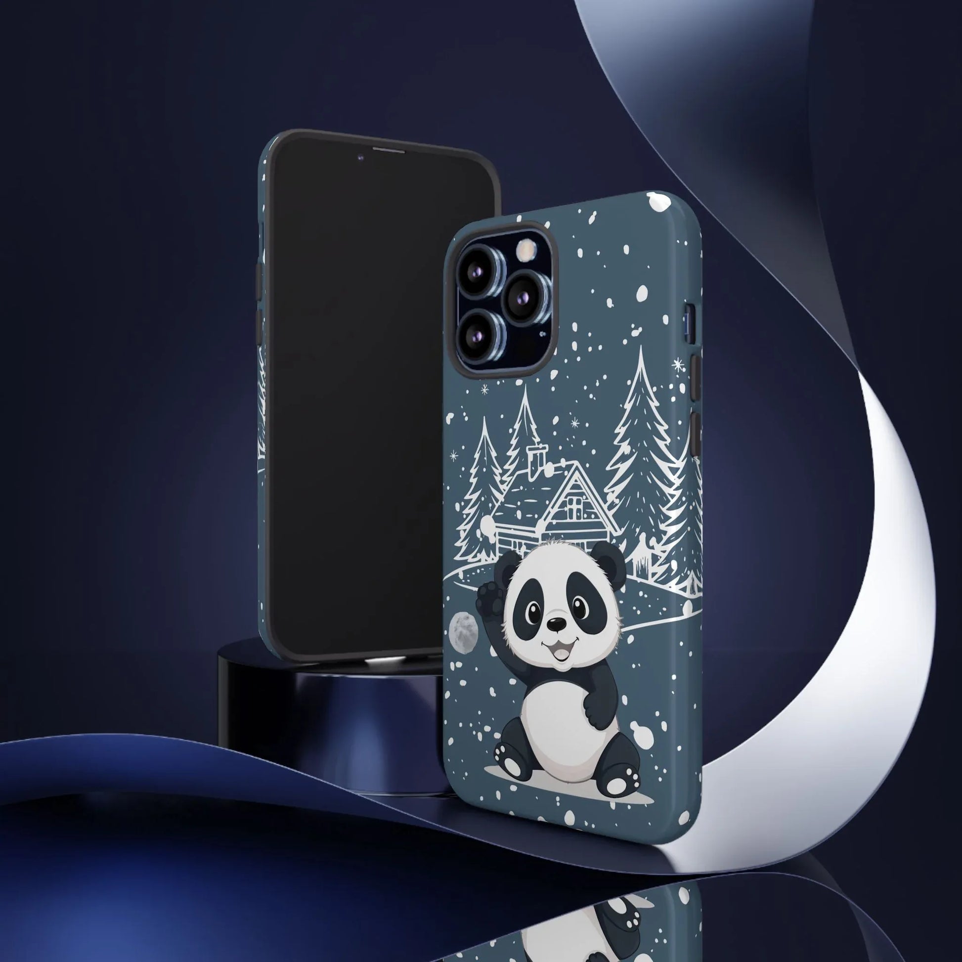 Cute Panda in a Winter Wonderland Phone Case for iPhone 8-17 - KARARMDESIGN