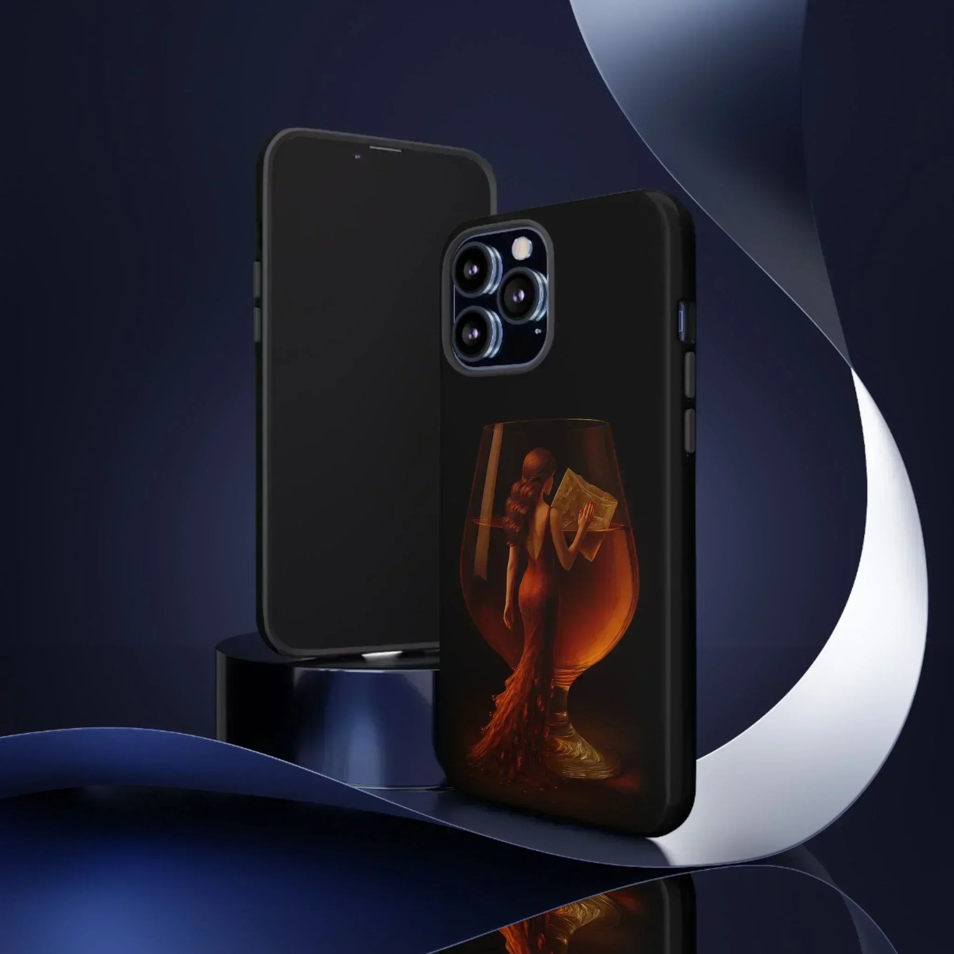 Elegant Midnight Lady Phone Case for iPhone 8-16 and Google Pixel up to 9 Models - KarArmDesign