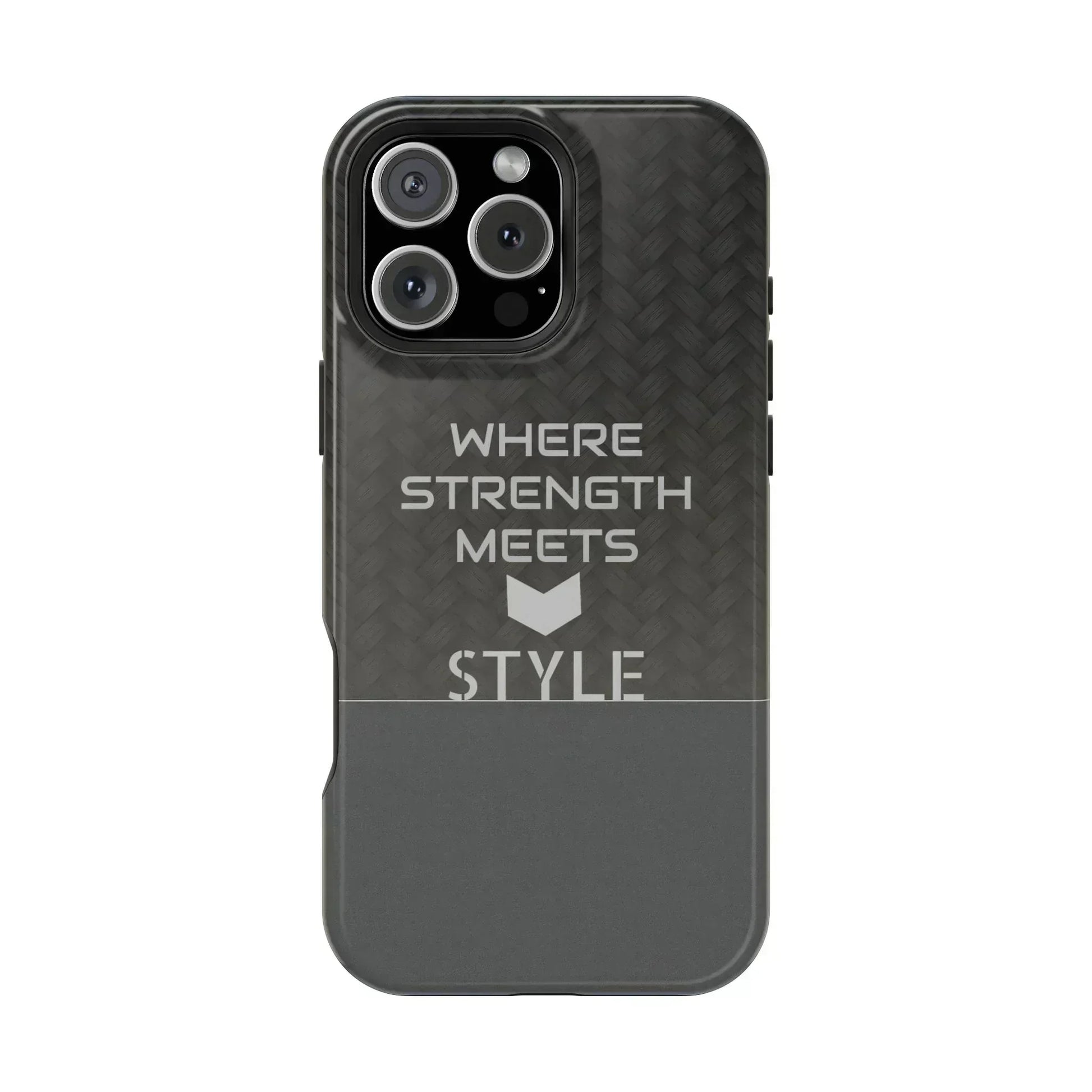 Gray Carbon Phone Case for iPhone 12-16 and Galaxy S21-S22 - KARARMDESIGN