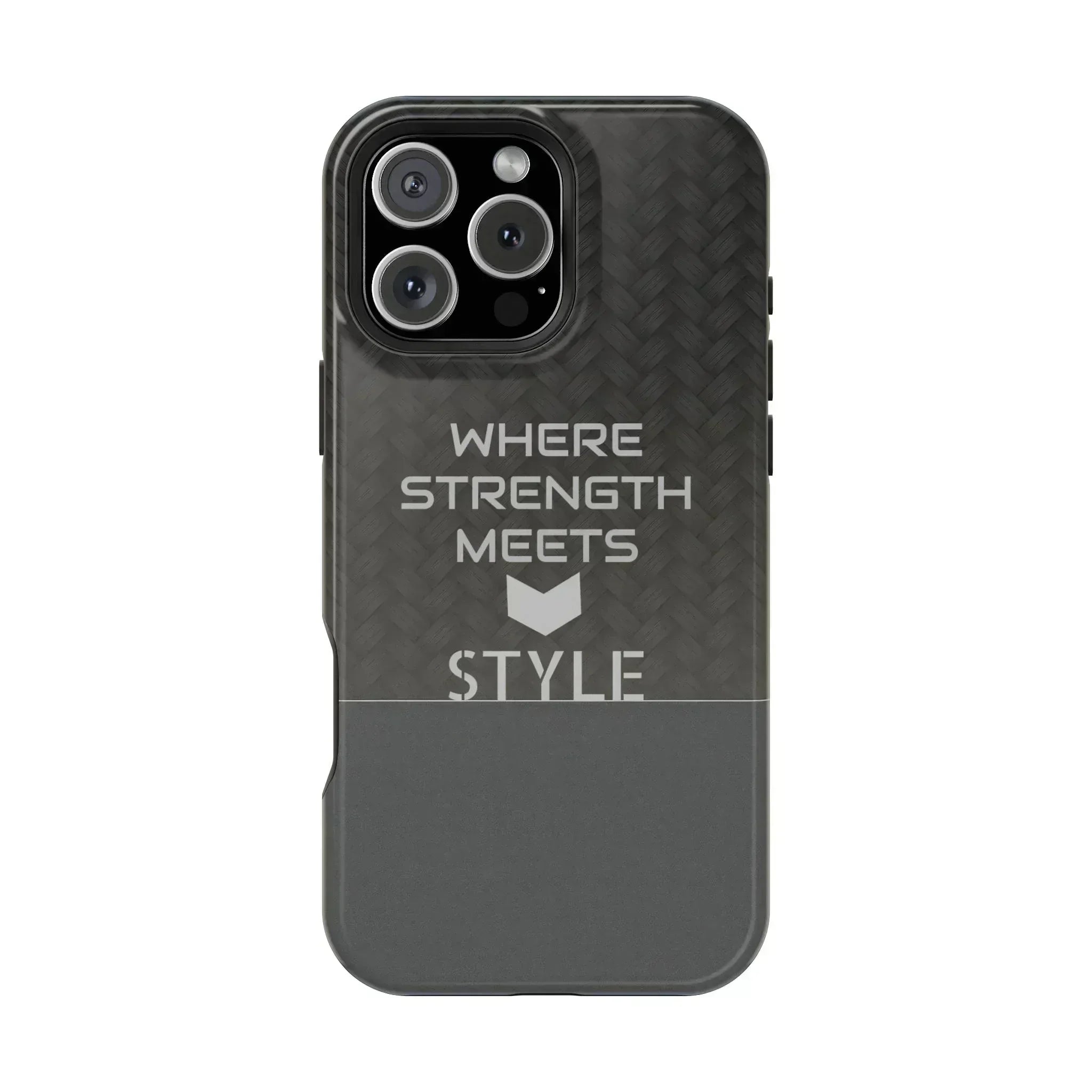 Gray Carbon Phone Case for iPhone 12-16 and Galaxy S21-S22 - KARARMDESIGN