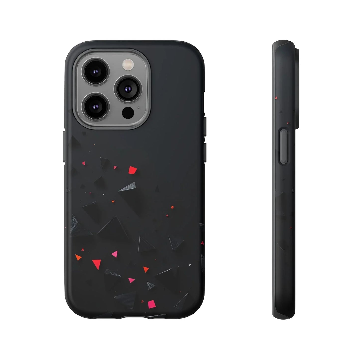 Black and Red Neon Phone Case for iPhone 8-16 and Pixel up to 9 Models - KarArmDesign