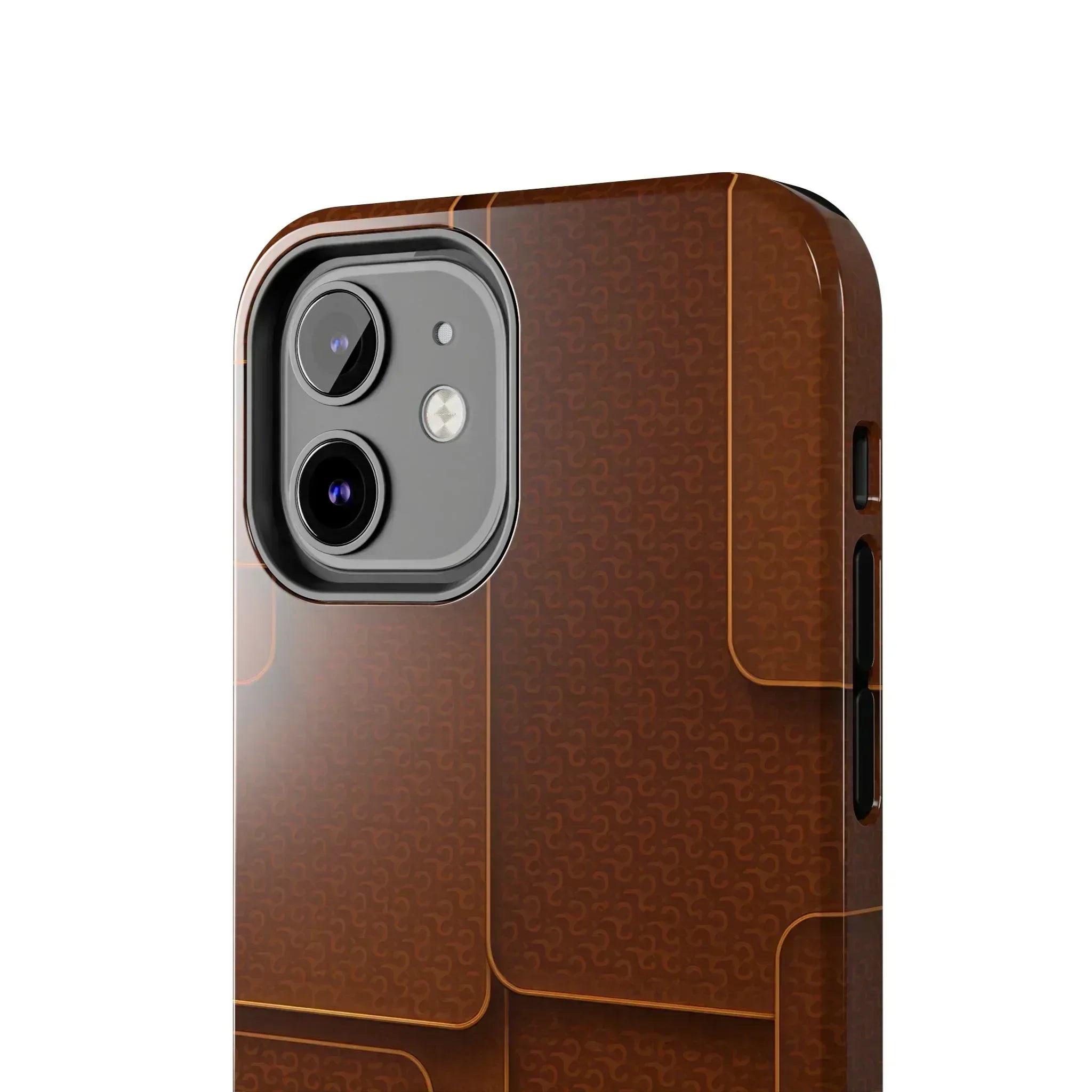 Textured Brown Phone Case for iPhone 7-16 and Samsung Galaxy S21-S24 - KARARMDESIGN
