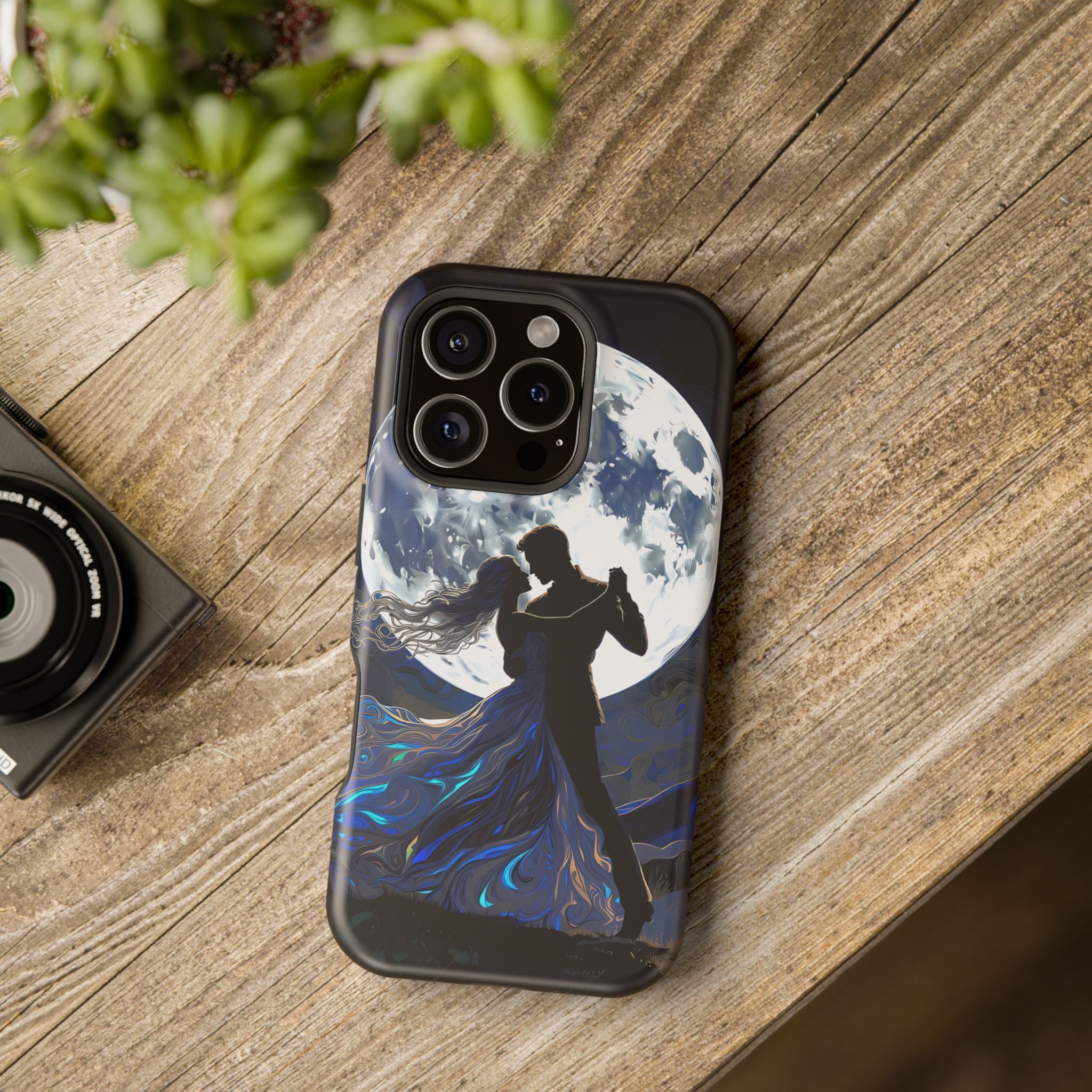 Romantic Moonlight Dance Magnetic Phone Case – iPhone 15–17 & Samsung Galaxy S26