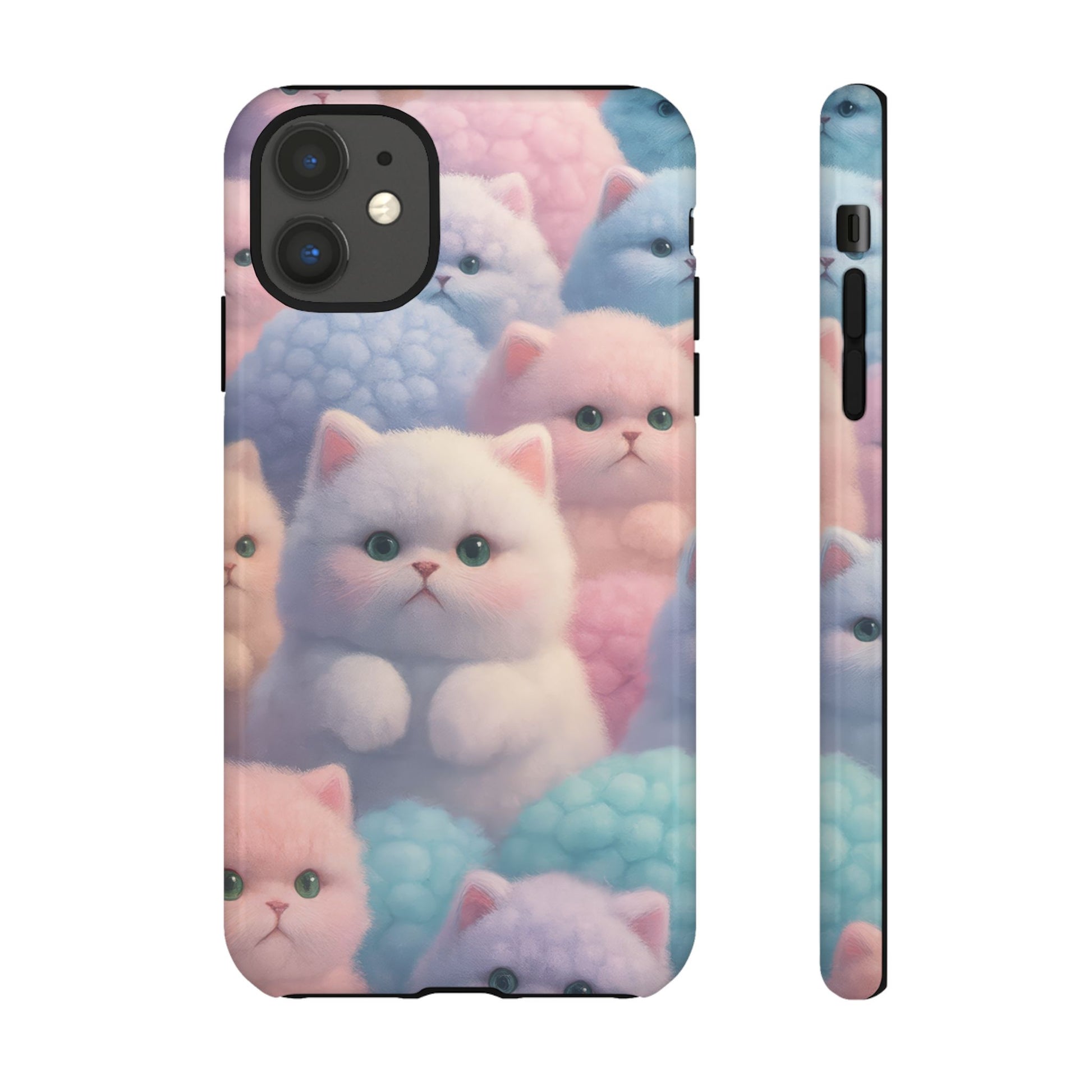 Pastel Kitten Phone Case for iPhone 8-17 and Samsung Galaxy S10-S25 Models - KARARMDESIGN