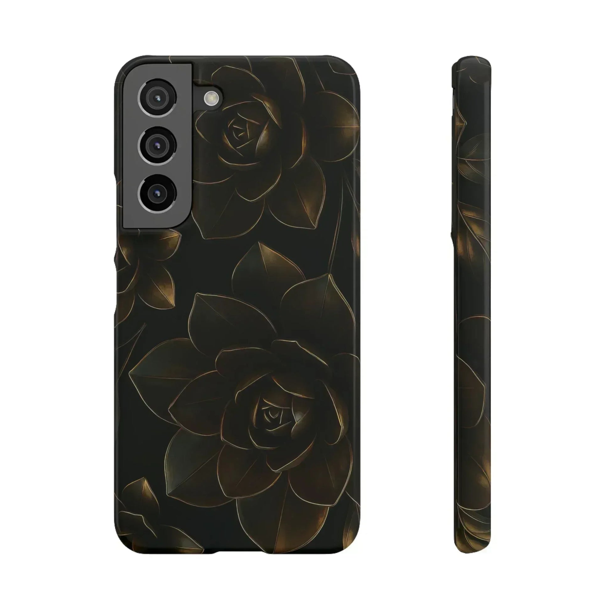 Metal Flower Phone Case for iPhone 8-16 and Galaxy S20-S24 - KARARMDESIGN