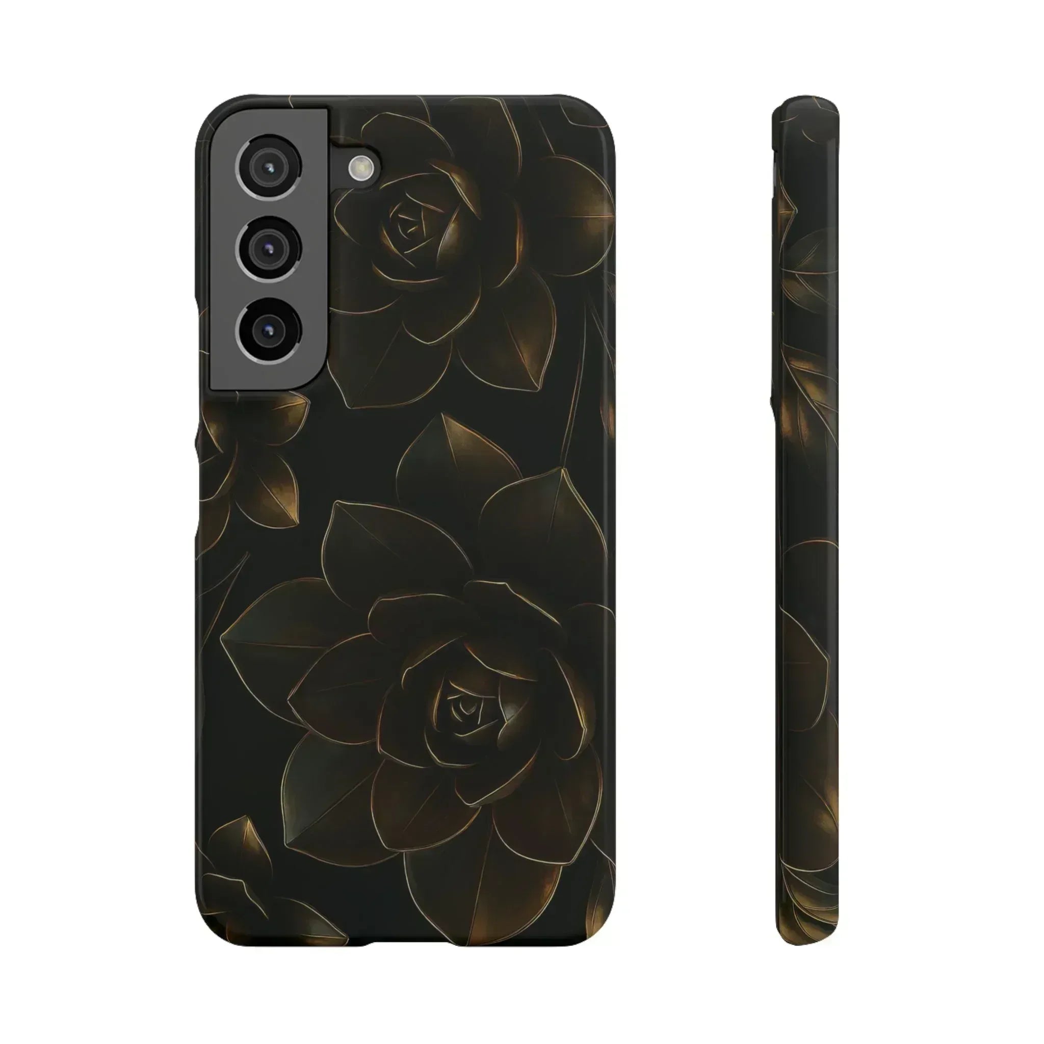 Metal Flower Phone Case for iPhone 8-16 and Galaxy S20-S24 - KARARMDESIGN
