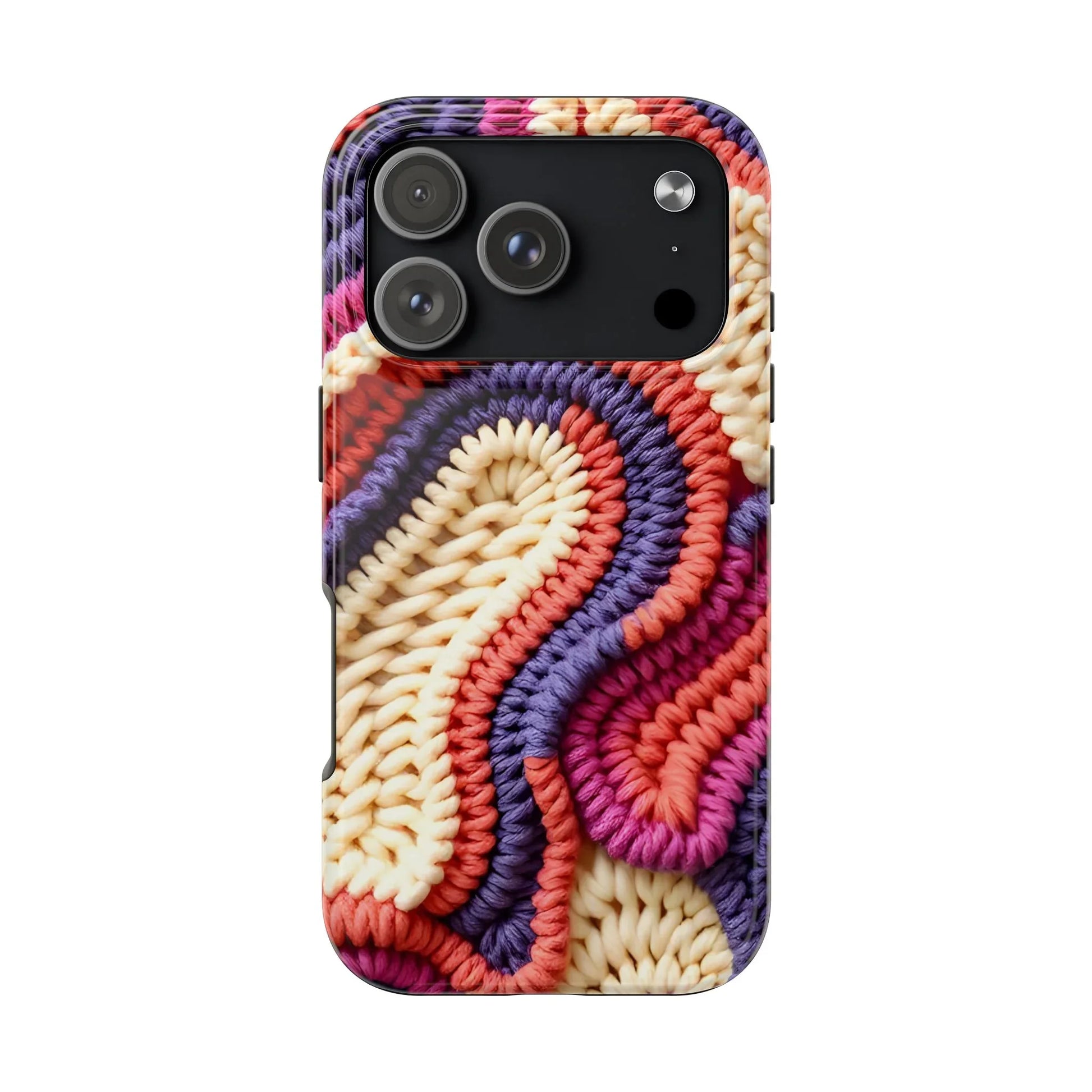 Handwoven Textile Art Phone Case for iPhone 11-17 and Galaxy S21-S25 - KARARMDESIGN