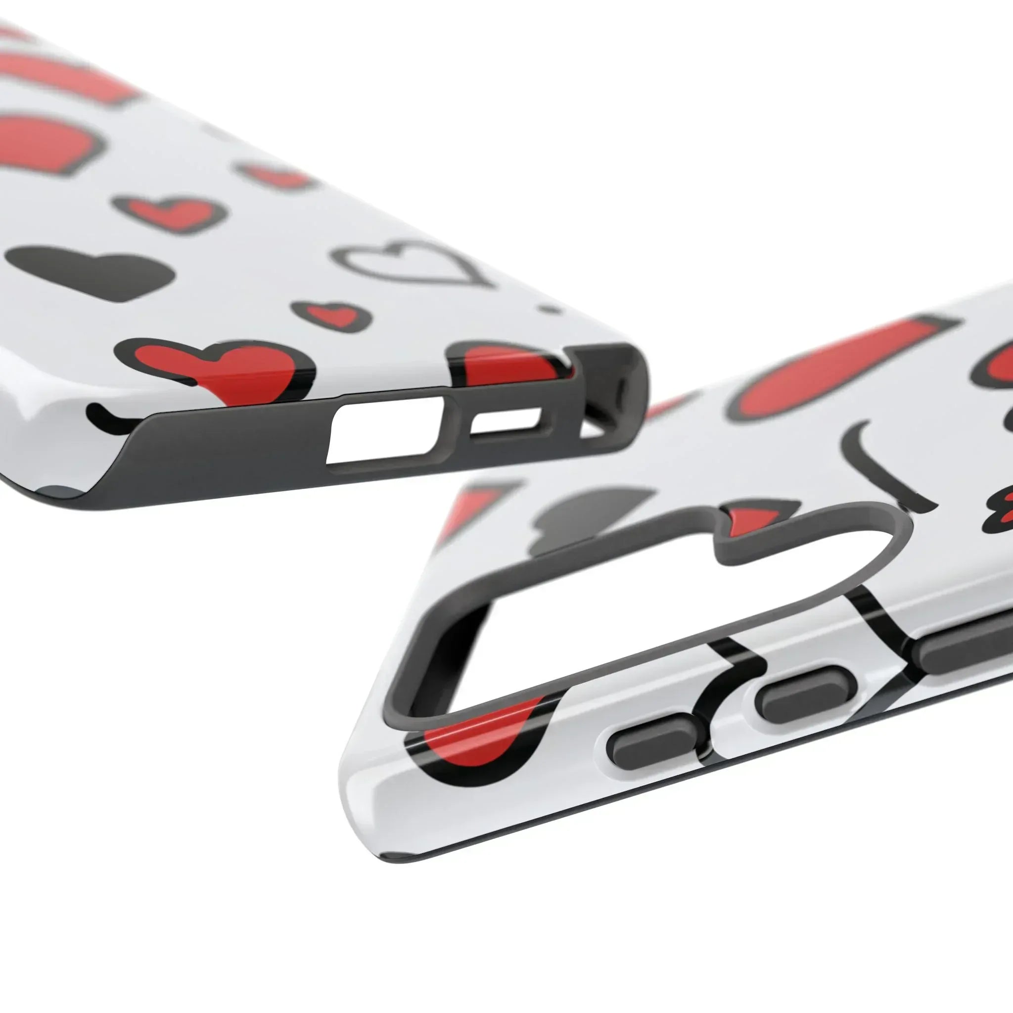 Scattered Hearts Phone Case for iPhone 11-17 and Galaxy S10-S25 - KARARMDESIGN