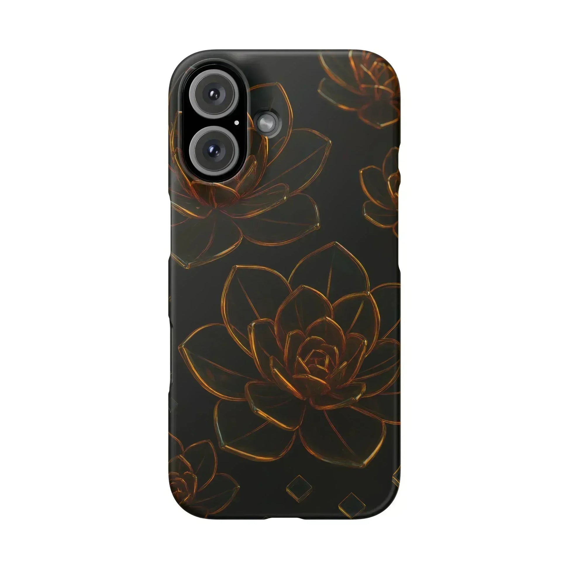 Glass Flower Phone Case for iPhone 8-16 and Galaxy S20-S24 - KARARMDESIGN