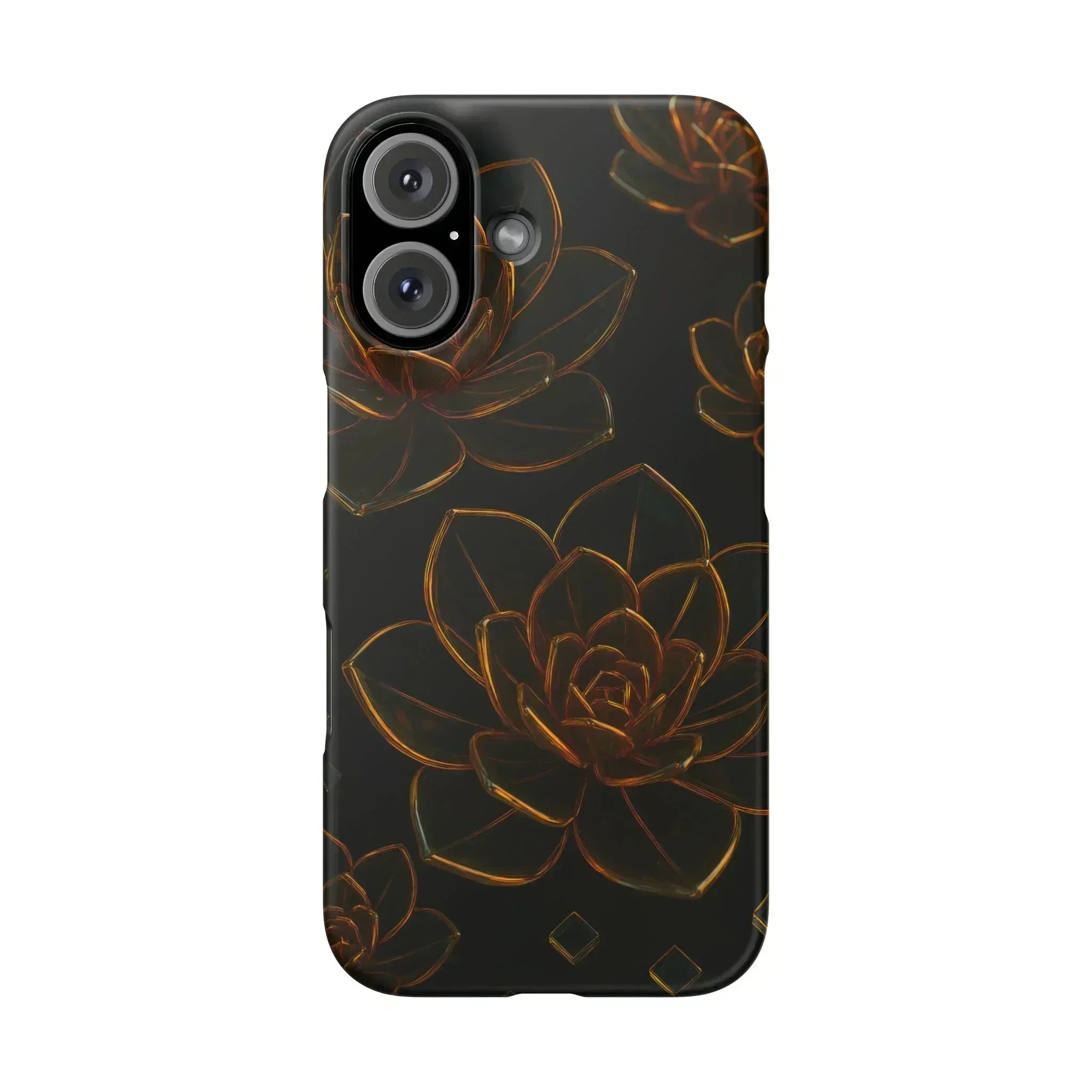 Glass Flower Phone Case for iPhone 8-16 and Galaxy S20-S24 - KARARMDESIGN