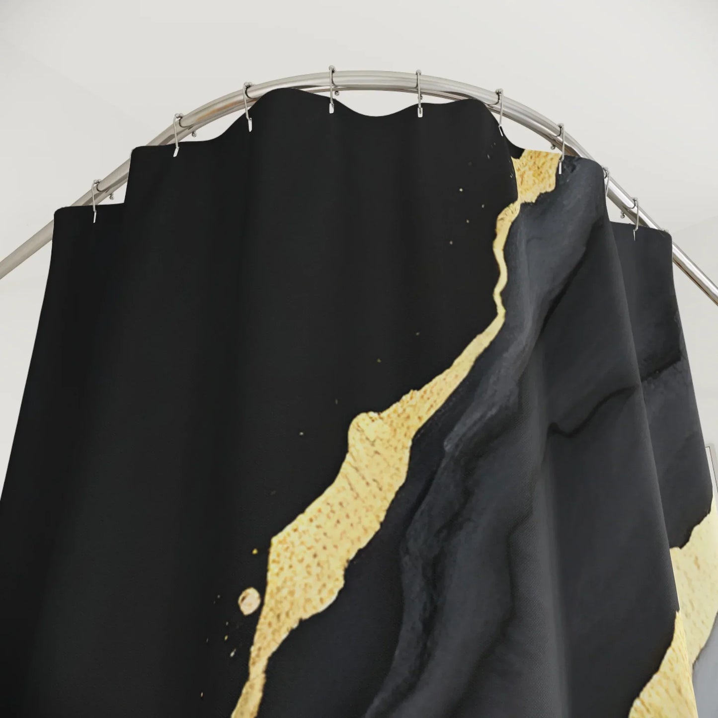 Modern Marble & Gold Elegant Shower Curtain - KarArmDesign