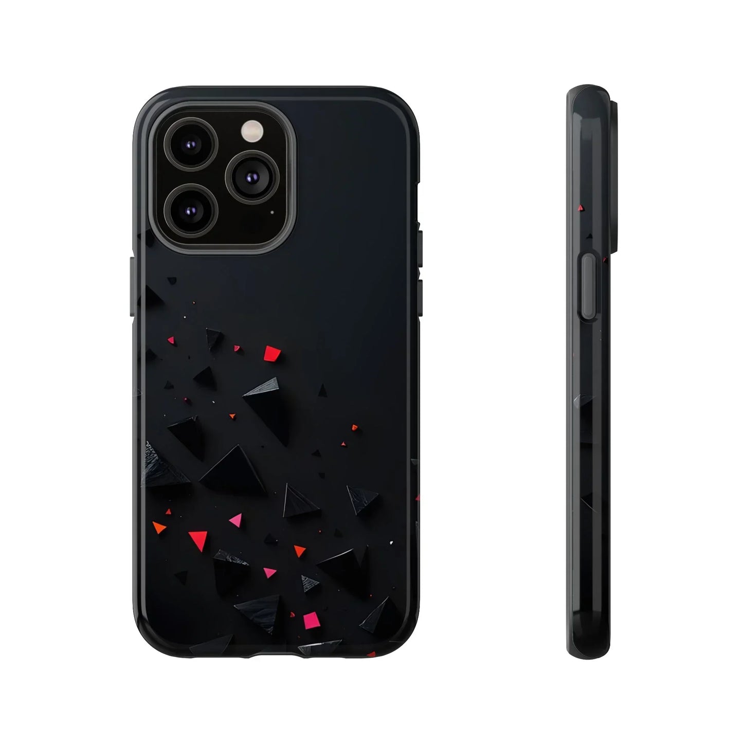 Black and Red Neon Phone Case for iPhone 8-16 and Pixel up to 9 Models - KarArmDesign