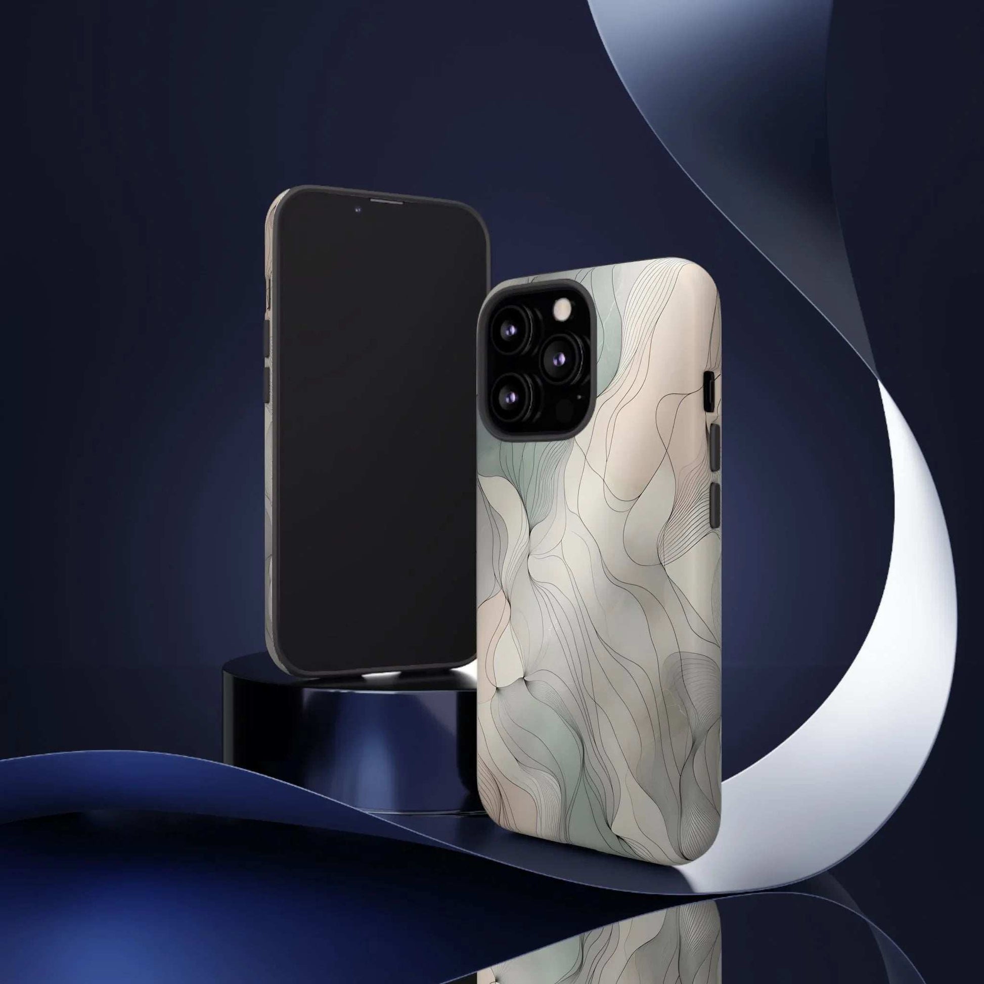 Pastel Wave Phone Case – Minimalist Design for iPhone & Pixel - KARARMDESIGN
