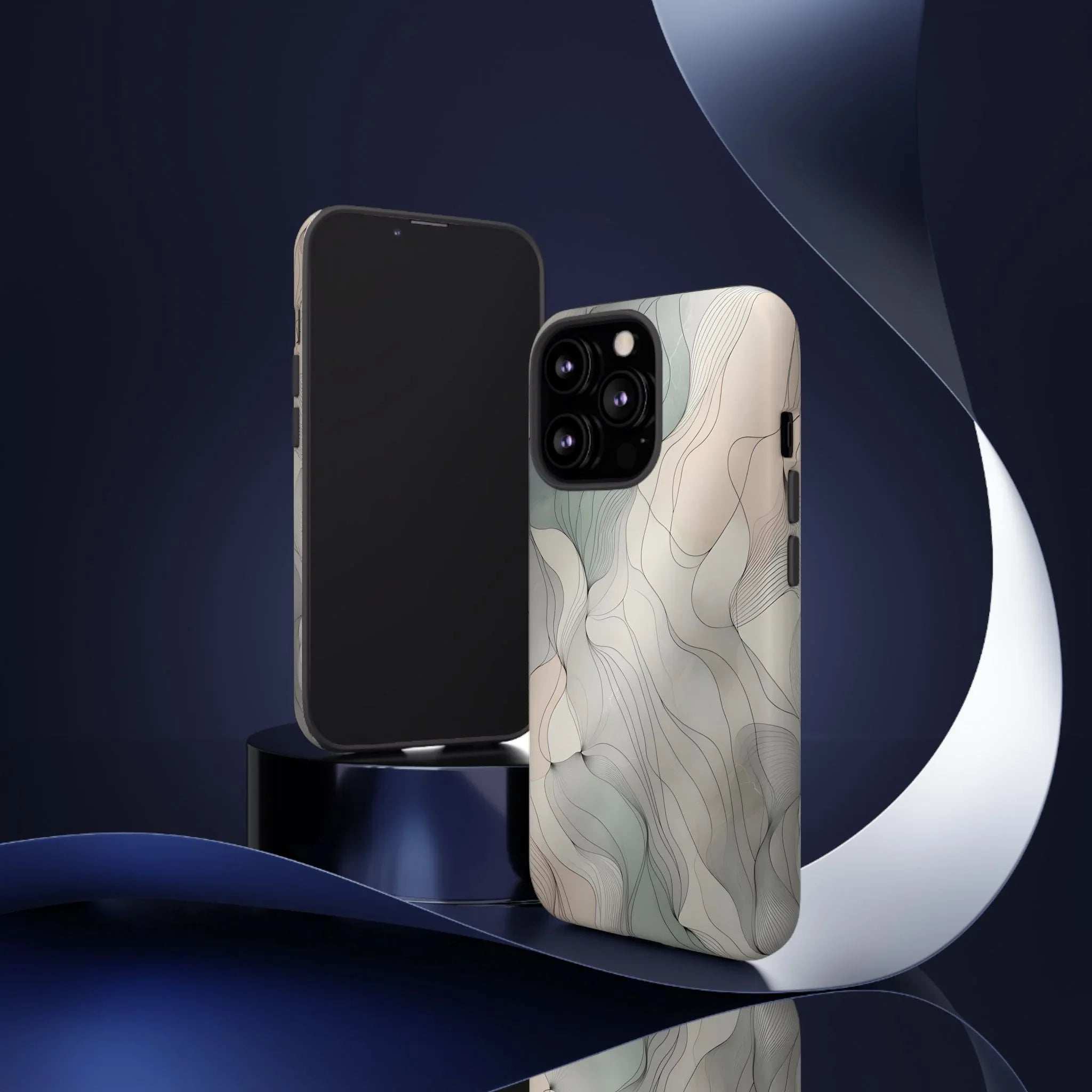 Pastel Wave Phone Case – Minimalist Design for iPhone & Pixel - KARARMDESIGN