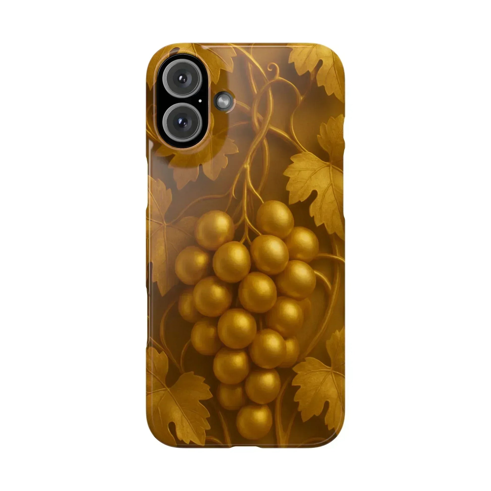 Golden Grapes Phone Case for iPhone 8–16 - KARARMDESIGN