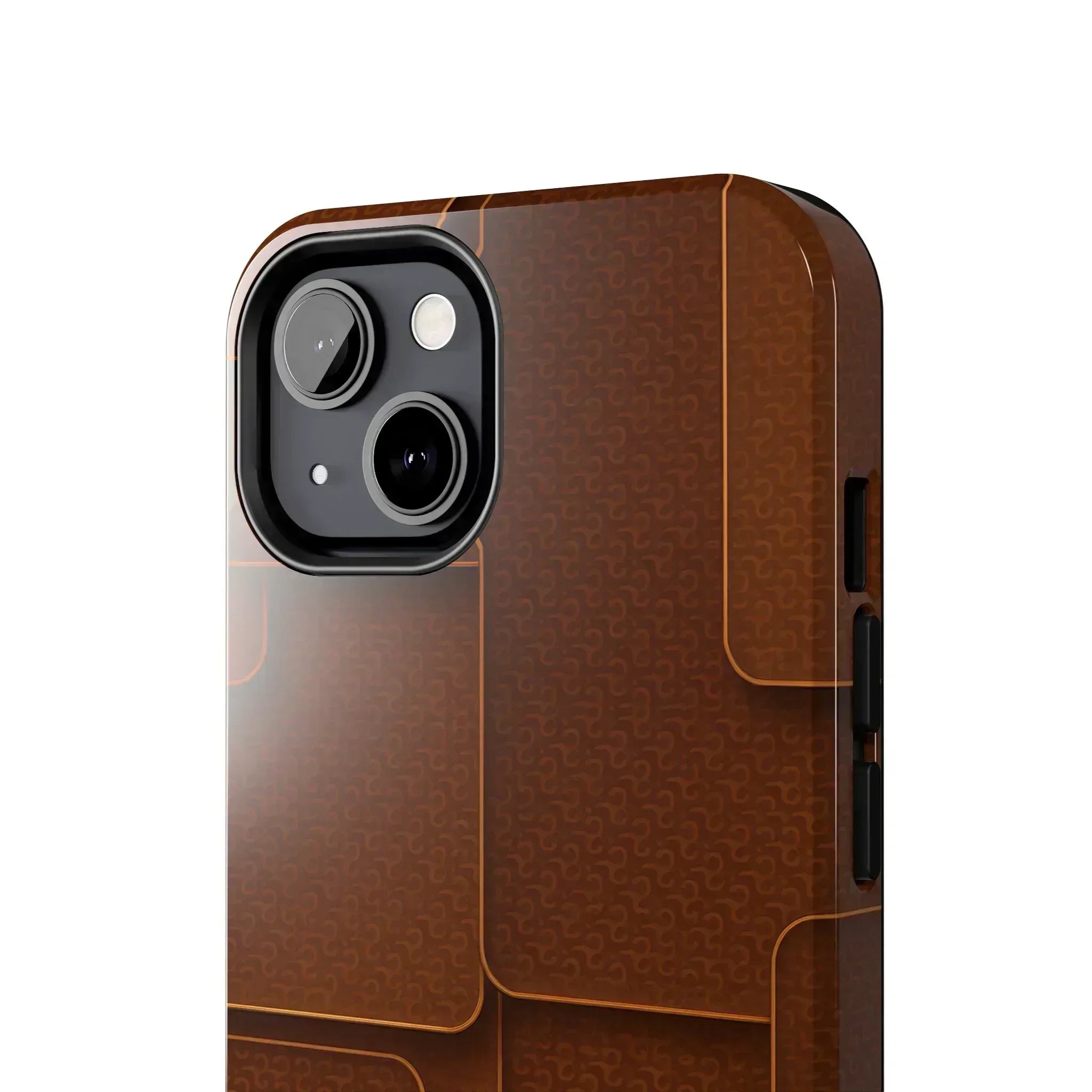 Textured Brown Phone Case for iPhone 7-16 and Samsung Galaxy S21-S24 - KARARMDESIGN