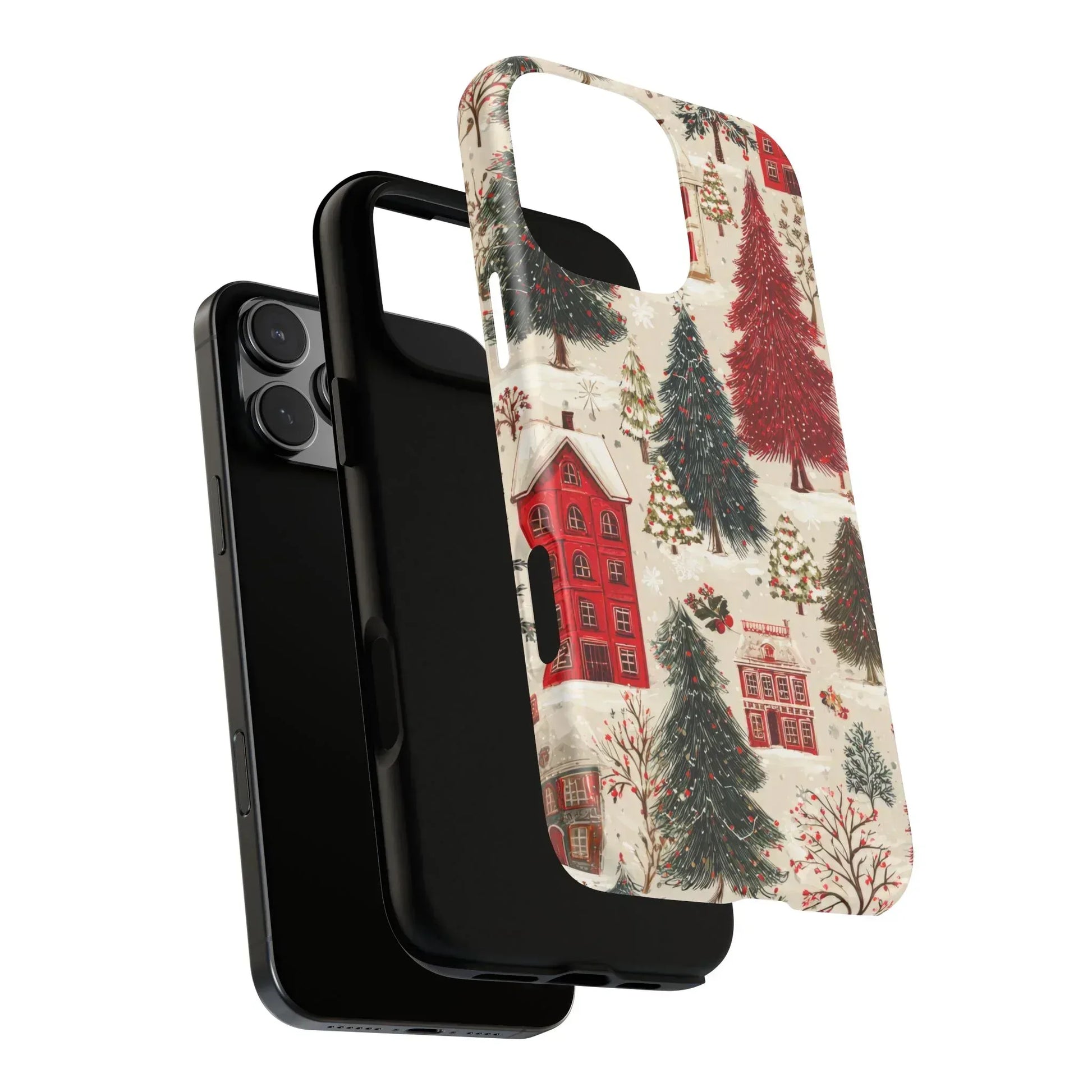 Cozy Winter Village Phone Case for iPhone 11-17 and Galaxy S10-S25 - KARARMDESIGN