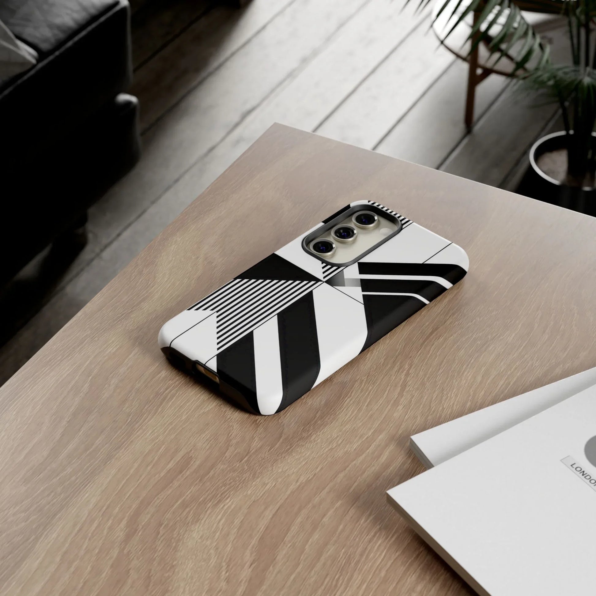 Monochrome Tough Phone Case for iPhone 11-16 and Galaxy S20–S25 - KARARMDESIGN