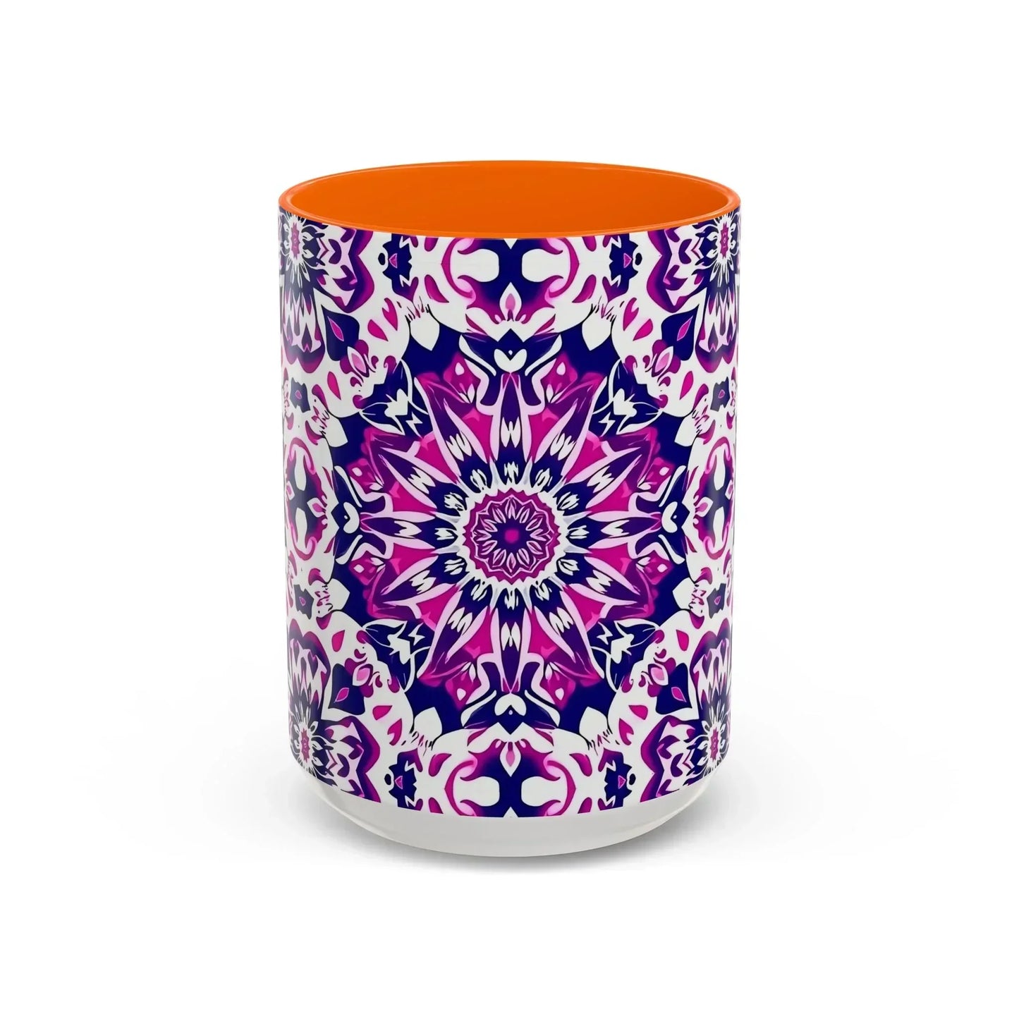 Vibrant Mandala Burst Ceramic Coffee Mug -11 & 15oz - KarArmDesign