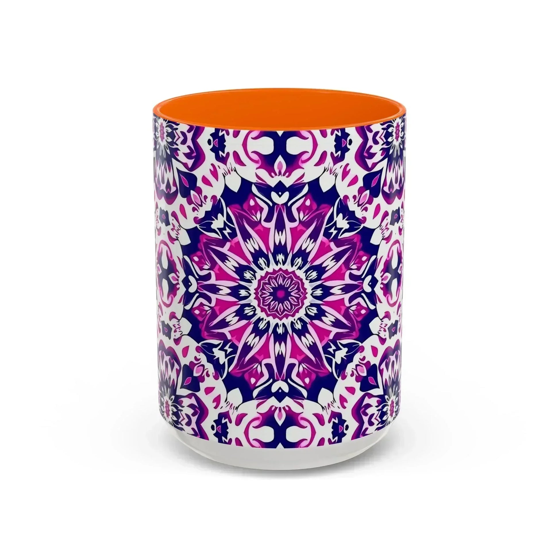 Vibrant Mandala Burst Ceramic Coffee Mug -11 & 15oz - KARARMDESIGN