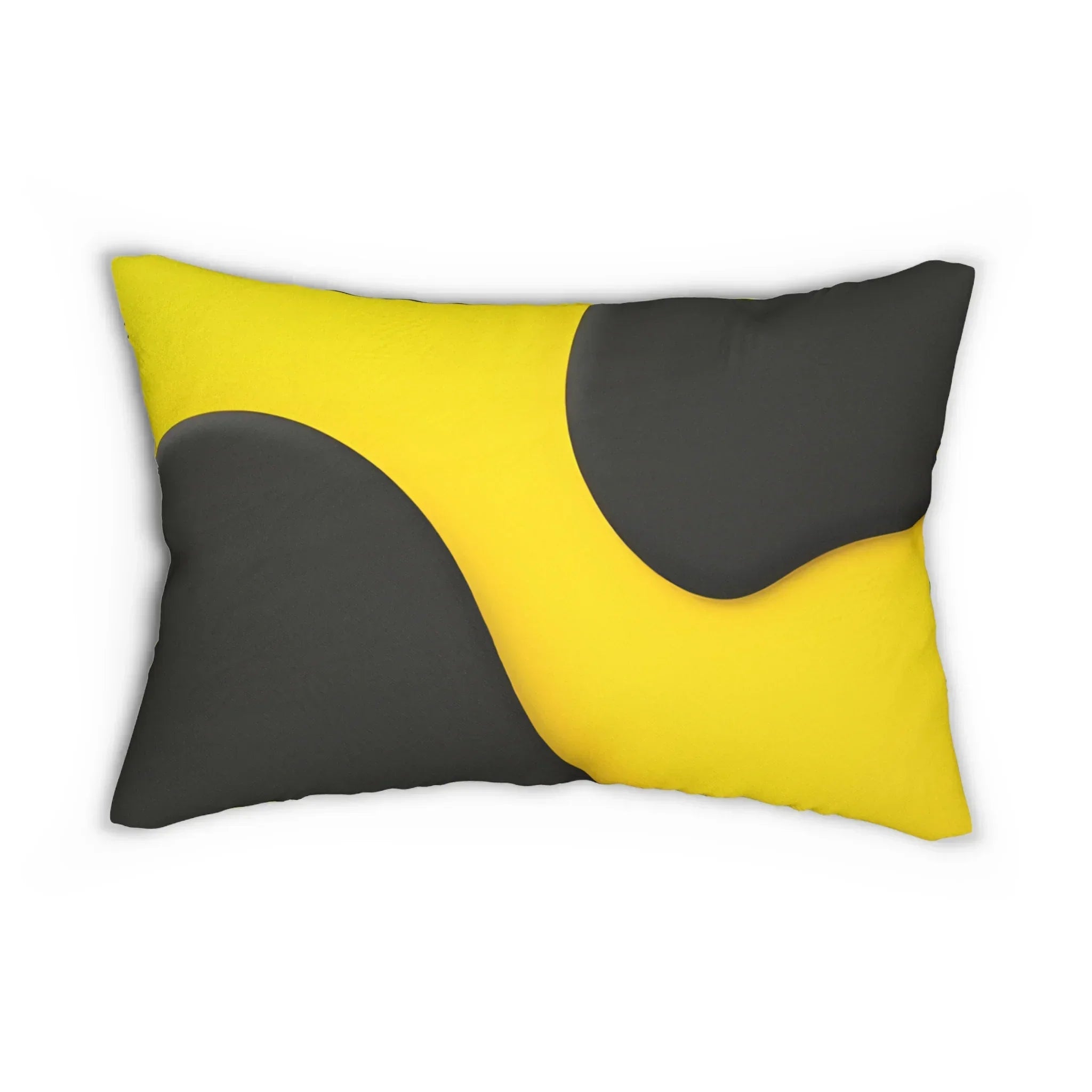 Stylish Yellow & Black Abstract Pillow - KARARMDESIGN