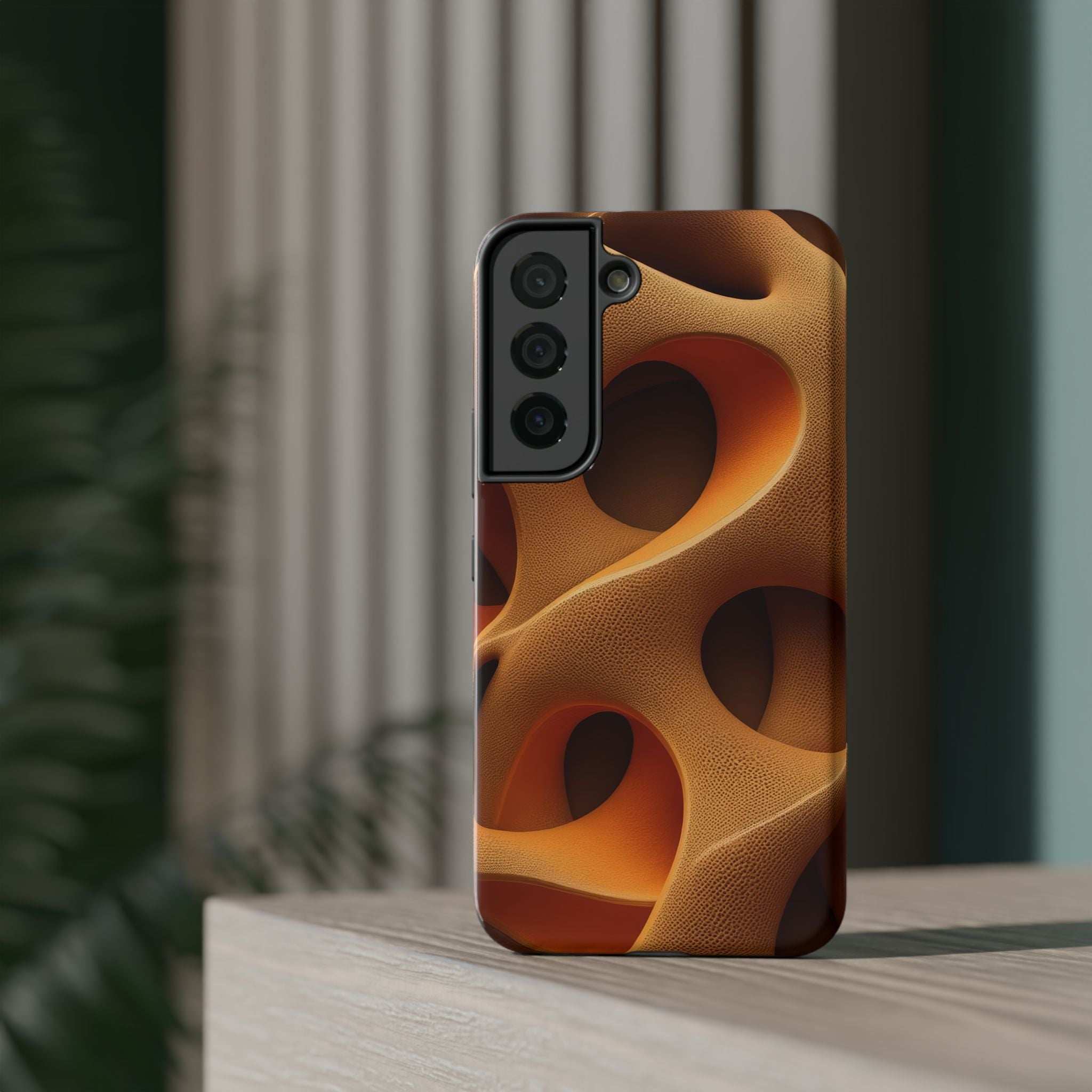 Amber Flow Phone Case for iPhone 11-17 and Samsung Galaxy S21-S26 Models