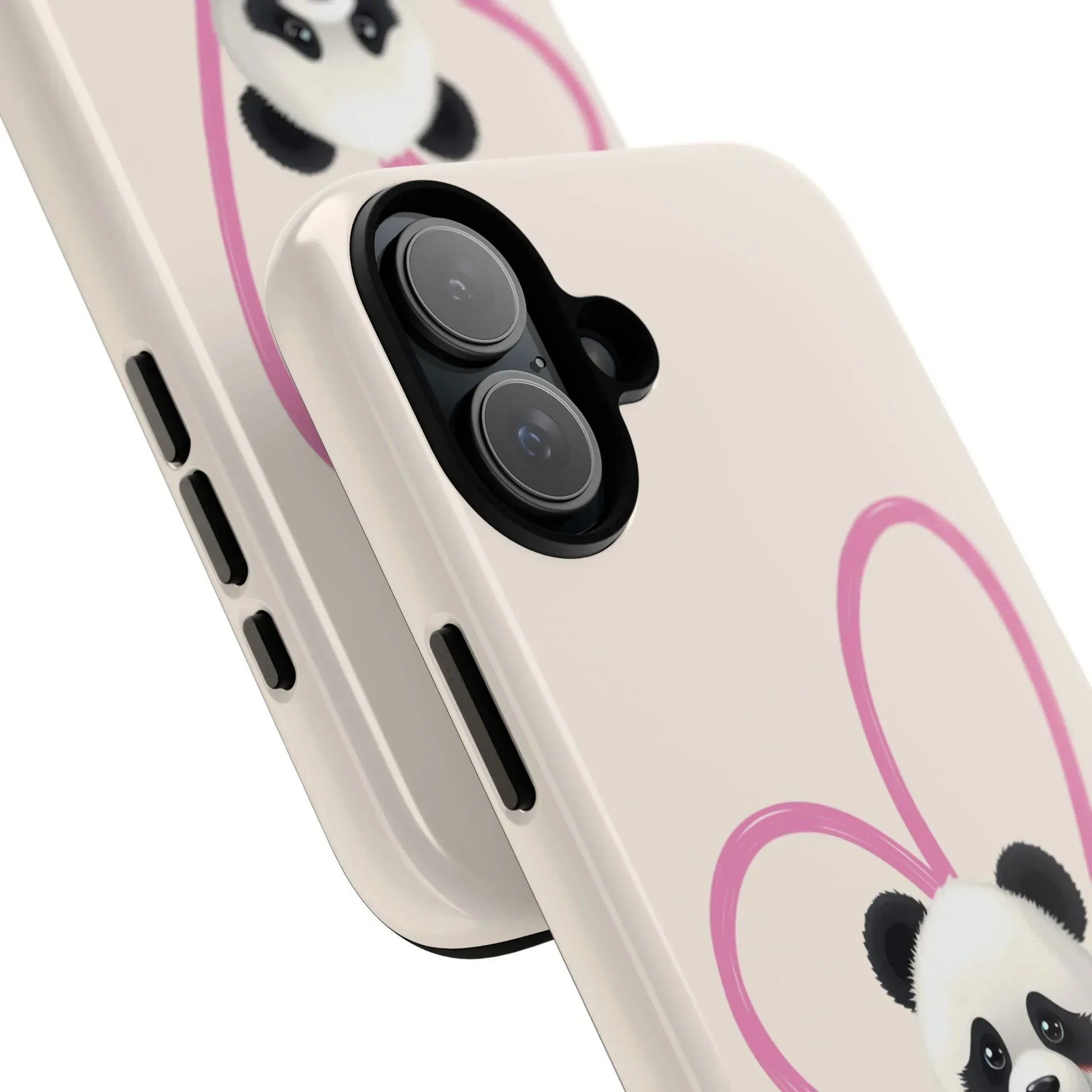 Cute Panda Heart Love Phone Case for iPhone 8-16 - KARARMDESIGN