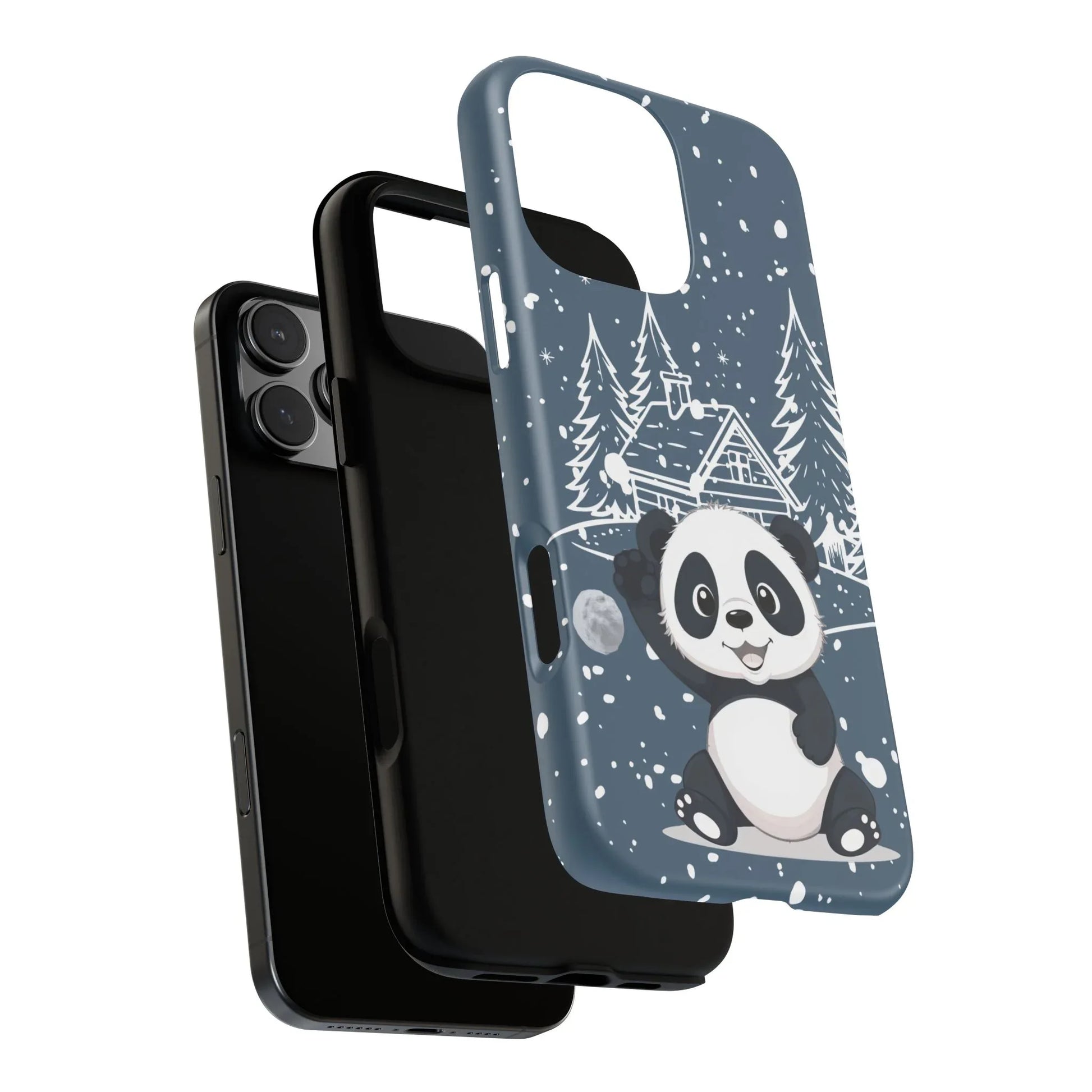 Cute Panda in a Winter Wonderland Phone Case for iPhone 8-17 - KARARMDESIGN