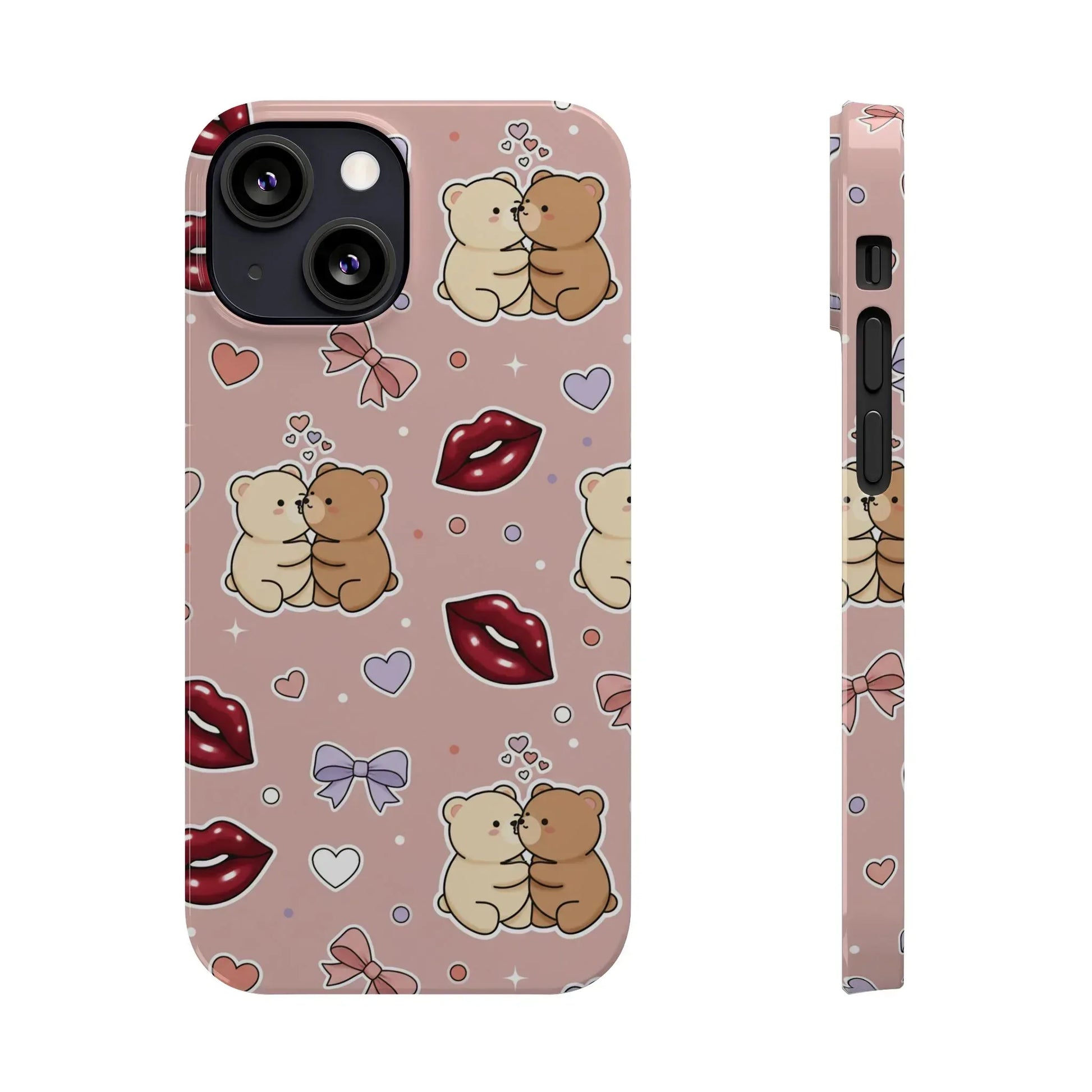 Bear Hug Bliss Phone Case for iPhone 11-17 - KARARMDESIGN
