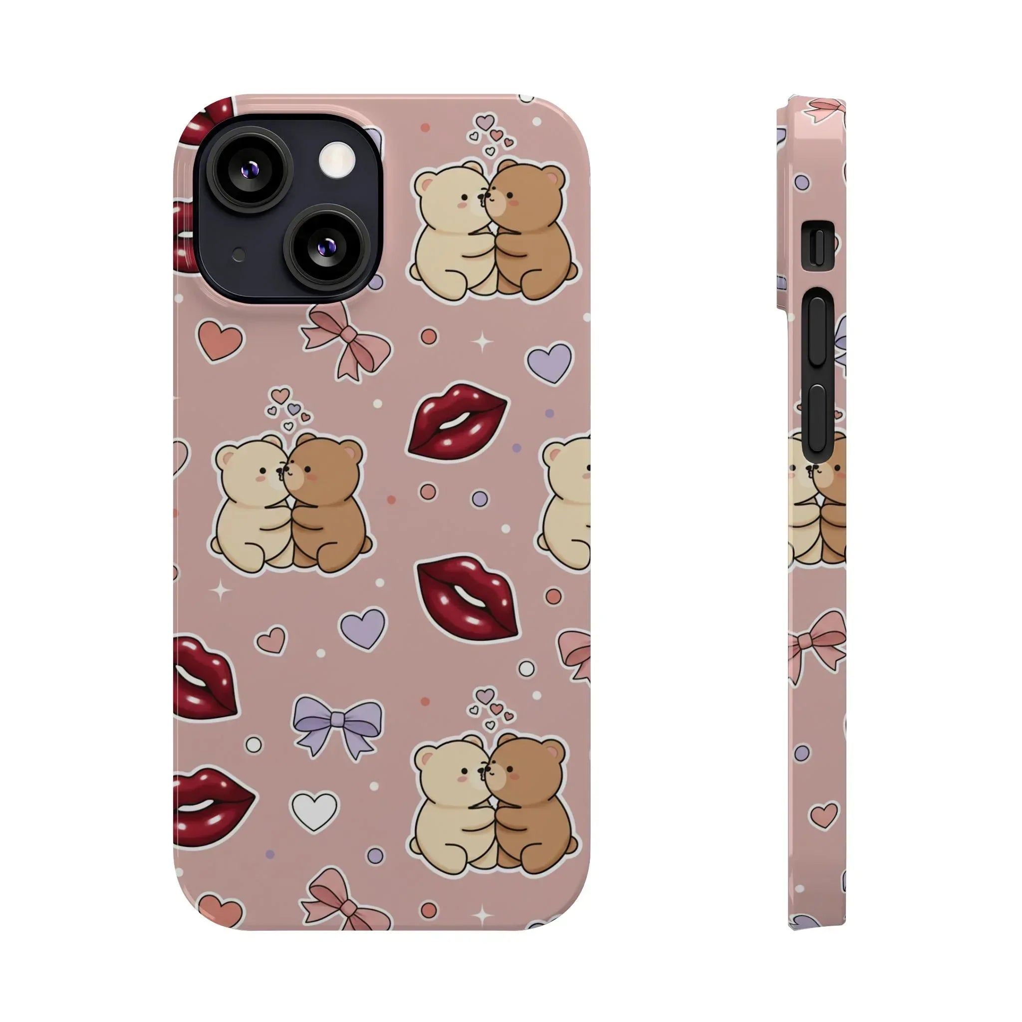 Bear Hug Bliss Phone Case for iPhone 11-17 - KARARMDESIGN
