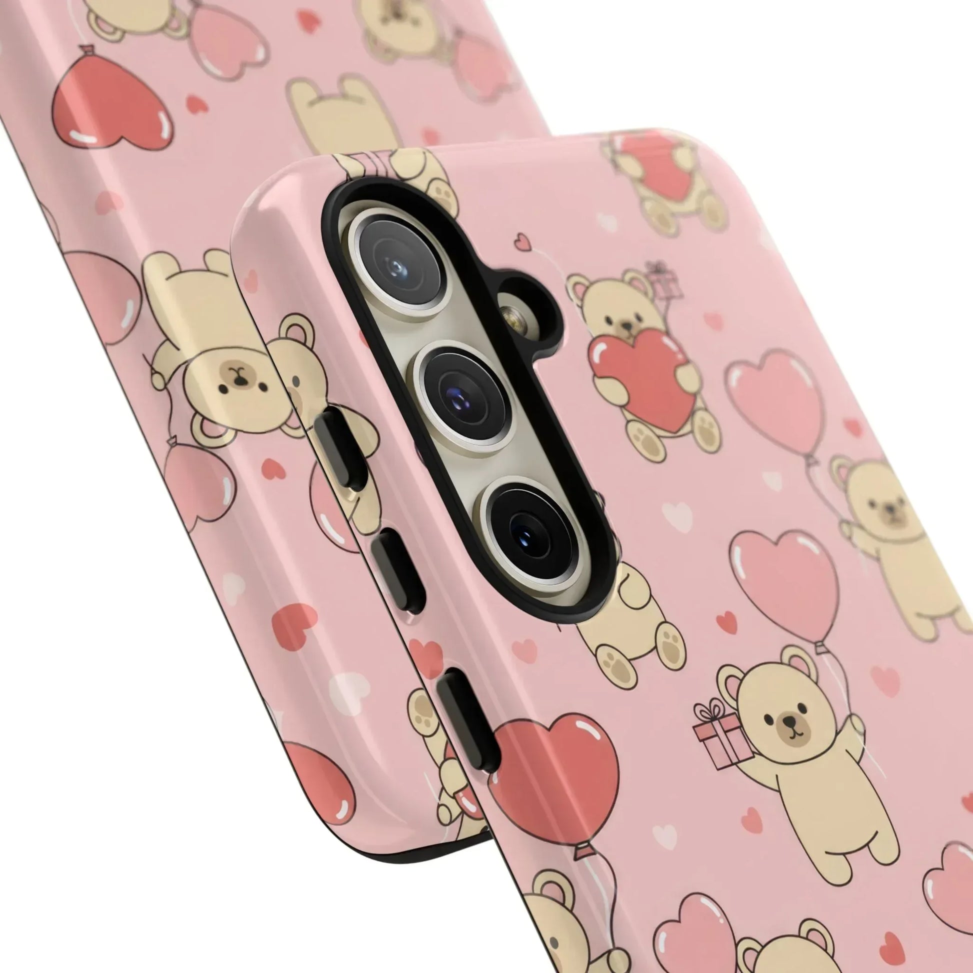 Teddy's Valentine Parade Phone Case for iPhone 11-17 and Galaxy S21-S25 - KARARMDESIGN