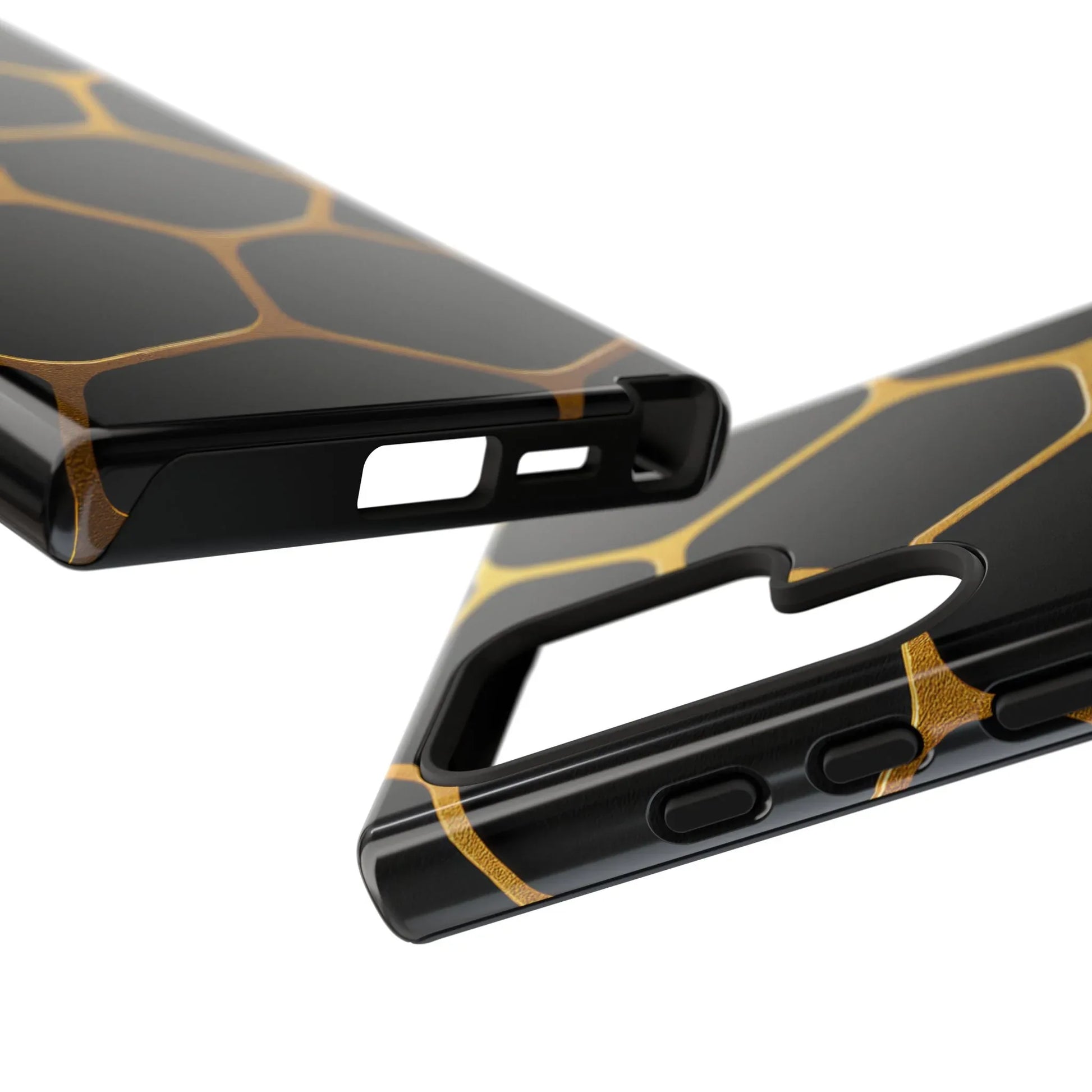 Golden Cellscape Phone Case for iPhone 8-17 and Galaxy S20-S25 - KARARMDESIGN