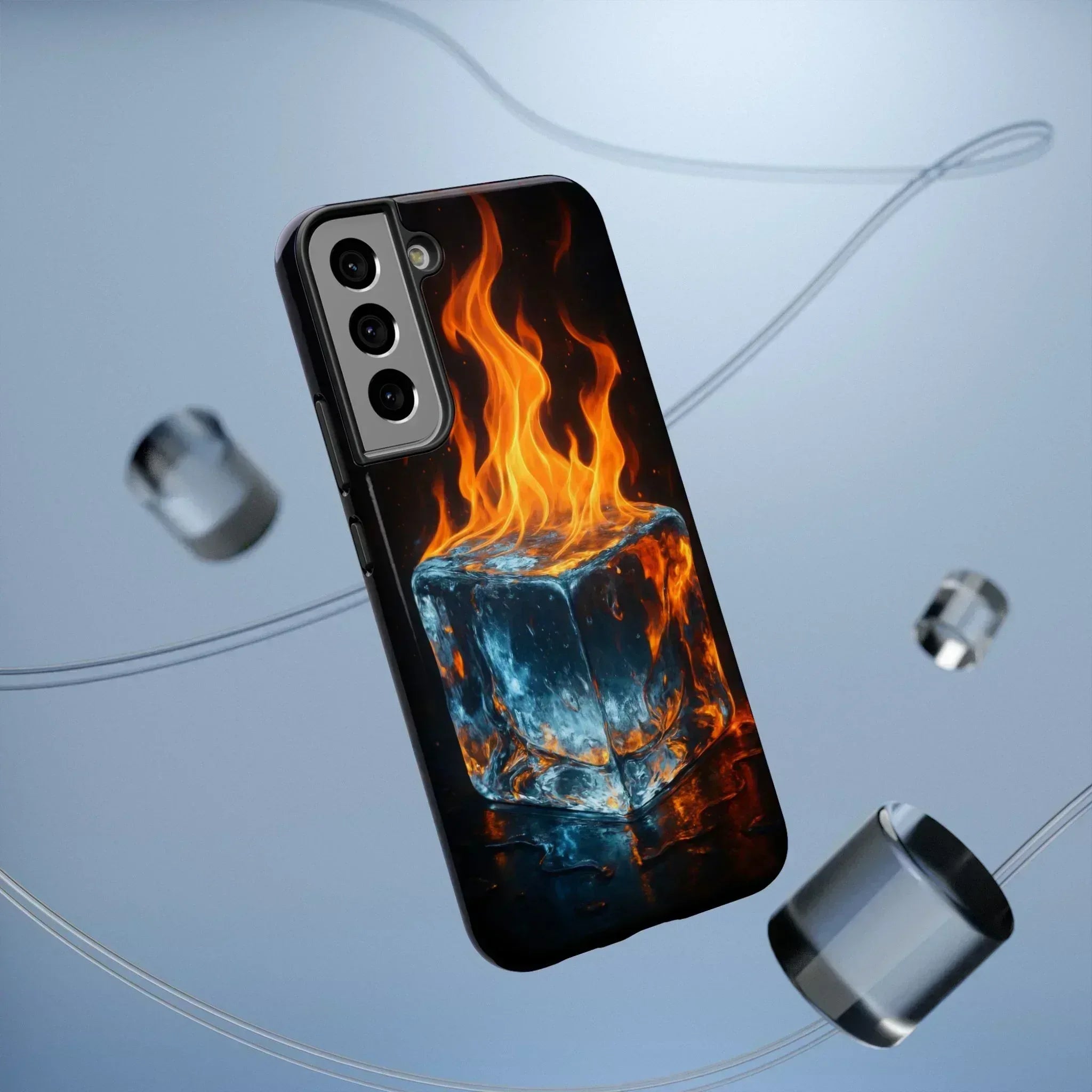 Flame Ice Phone Case for iPhone 12-16 and Galaxy S21-S22 - KARARMDESIGN
