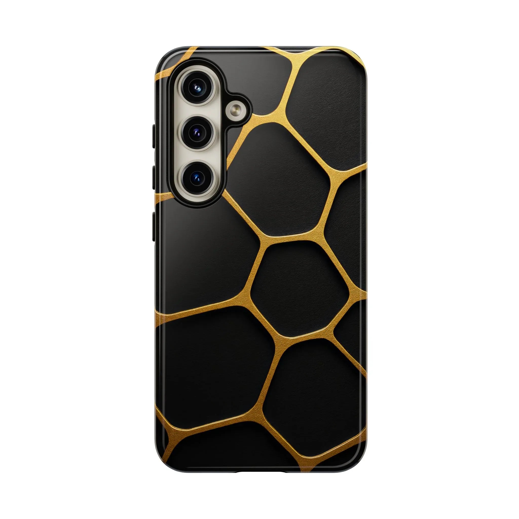 Golden Cellscape Phone Case for iPhone 8-17 and Galaxy S20-S25 - KARARMDESIGN