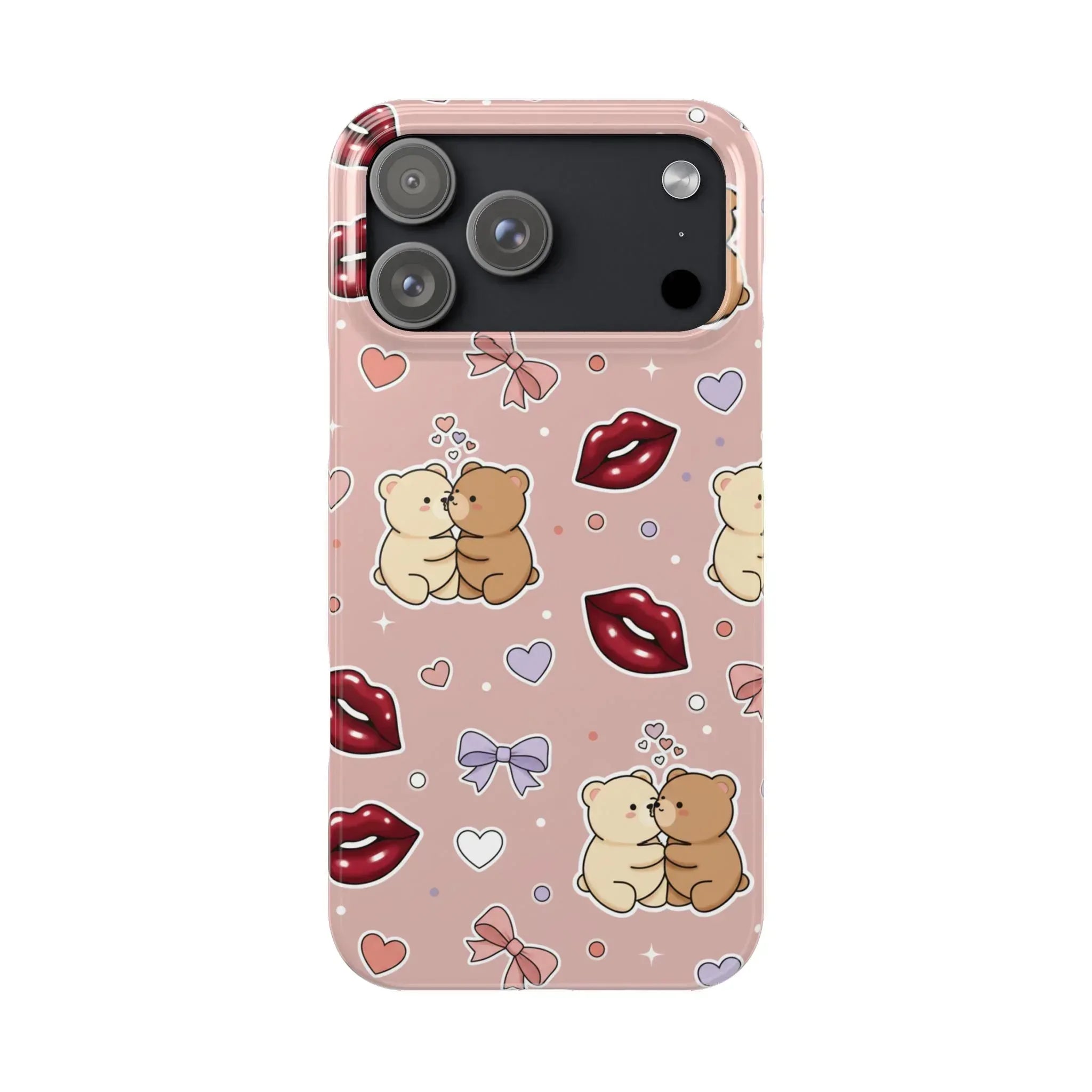 Bear Hug Bliss Phone Case for iPhone 11-17 - KARARMDESIGN
